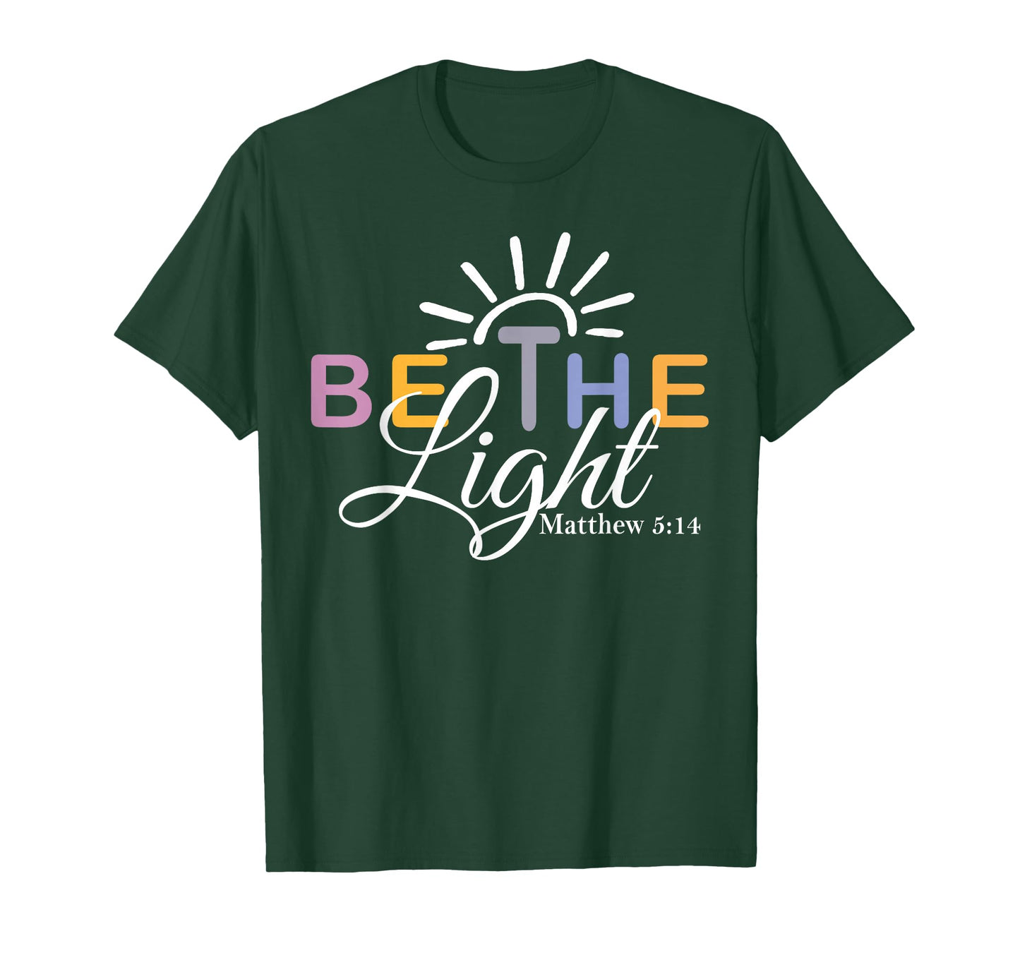 Christian Be The Light Women Bible Verse Jesus Faith T-Shirt