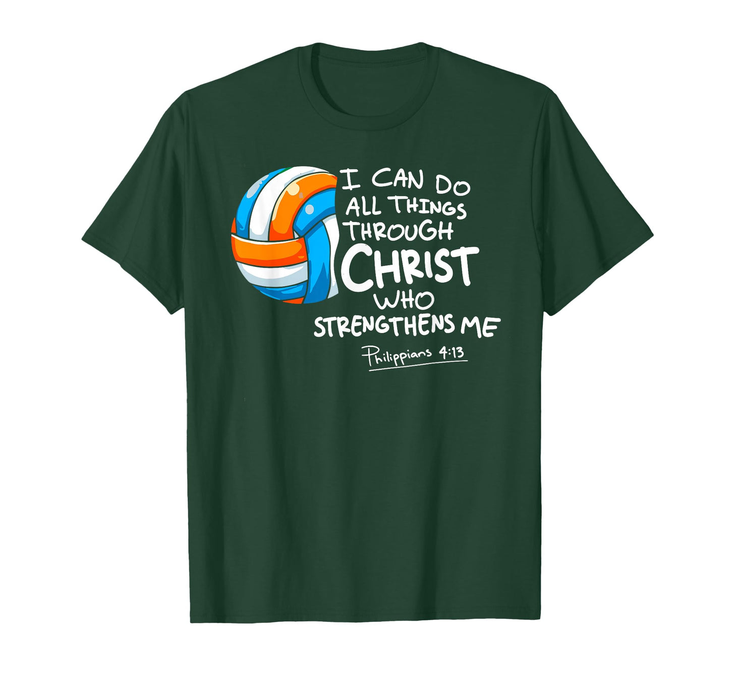 Vintage Volleyball Ball I Can Do All Things Through Christ T-Shirt