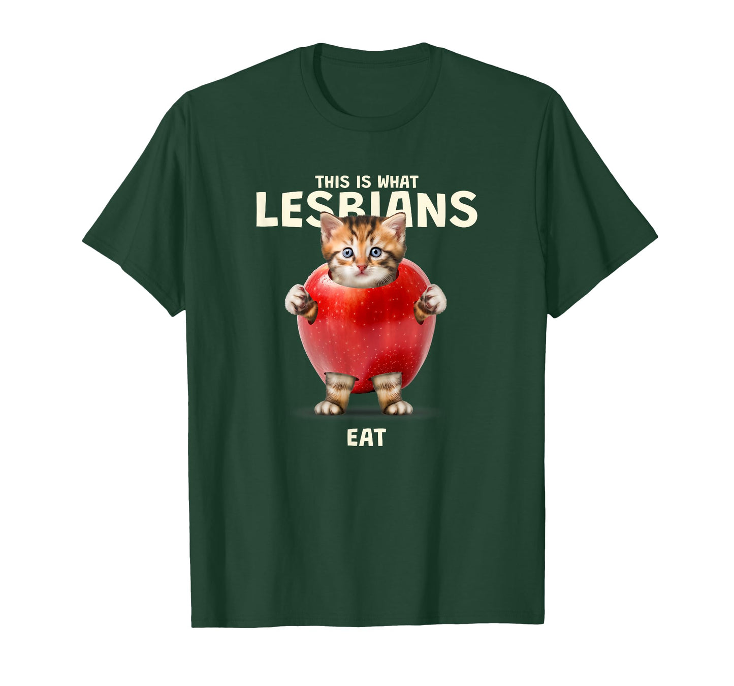 This Is What Lesbians Eat - Funny Cat Graphic (LGBT) T-Shirt