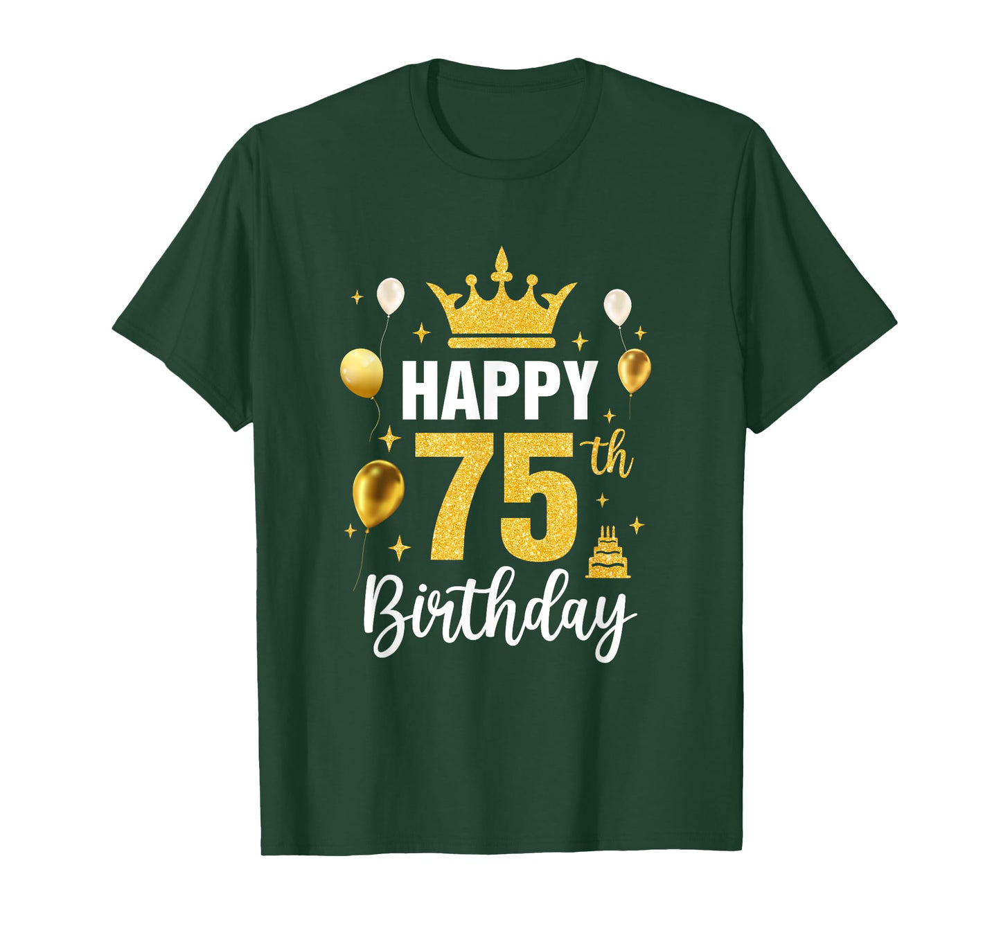 Happy 75Th Birthday Idea For 75 Years Old Man And Woman T-Shirt