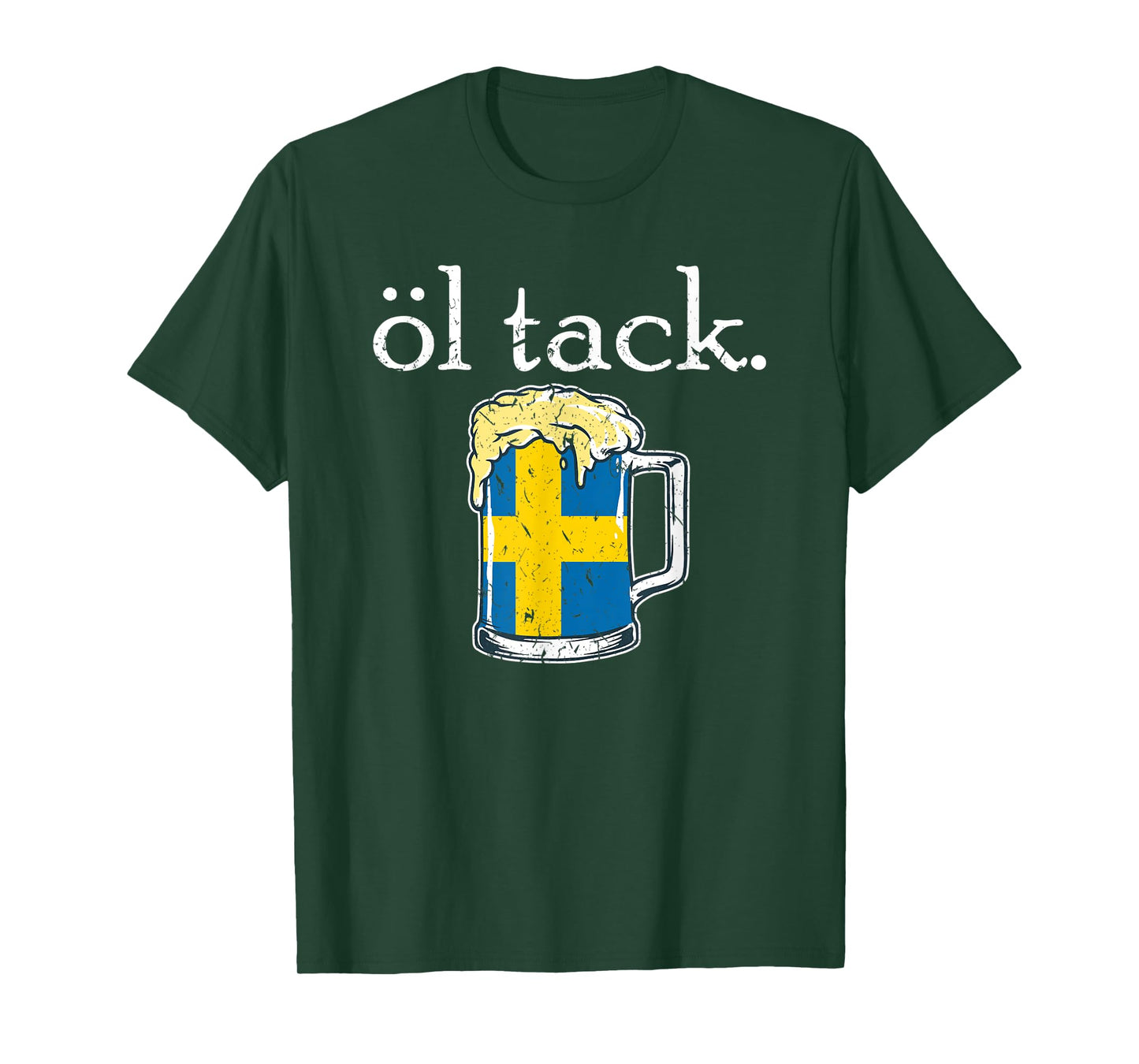 Sweden Beer Please Swedish Flag Öl Tack Travel Drinking T-Shirt