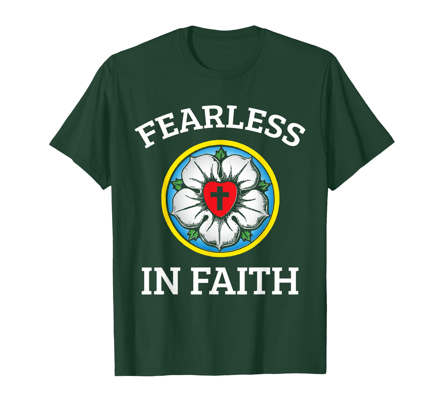 Faith Lutheran Martin Luther Rose Reformation 95 Theses T-Shirt