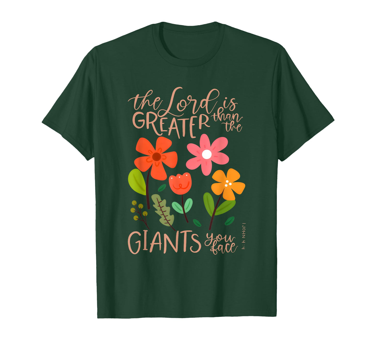 The Lord Greater Christian Quote Inspiring Faith Scripture T-Shirt