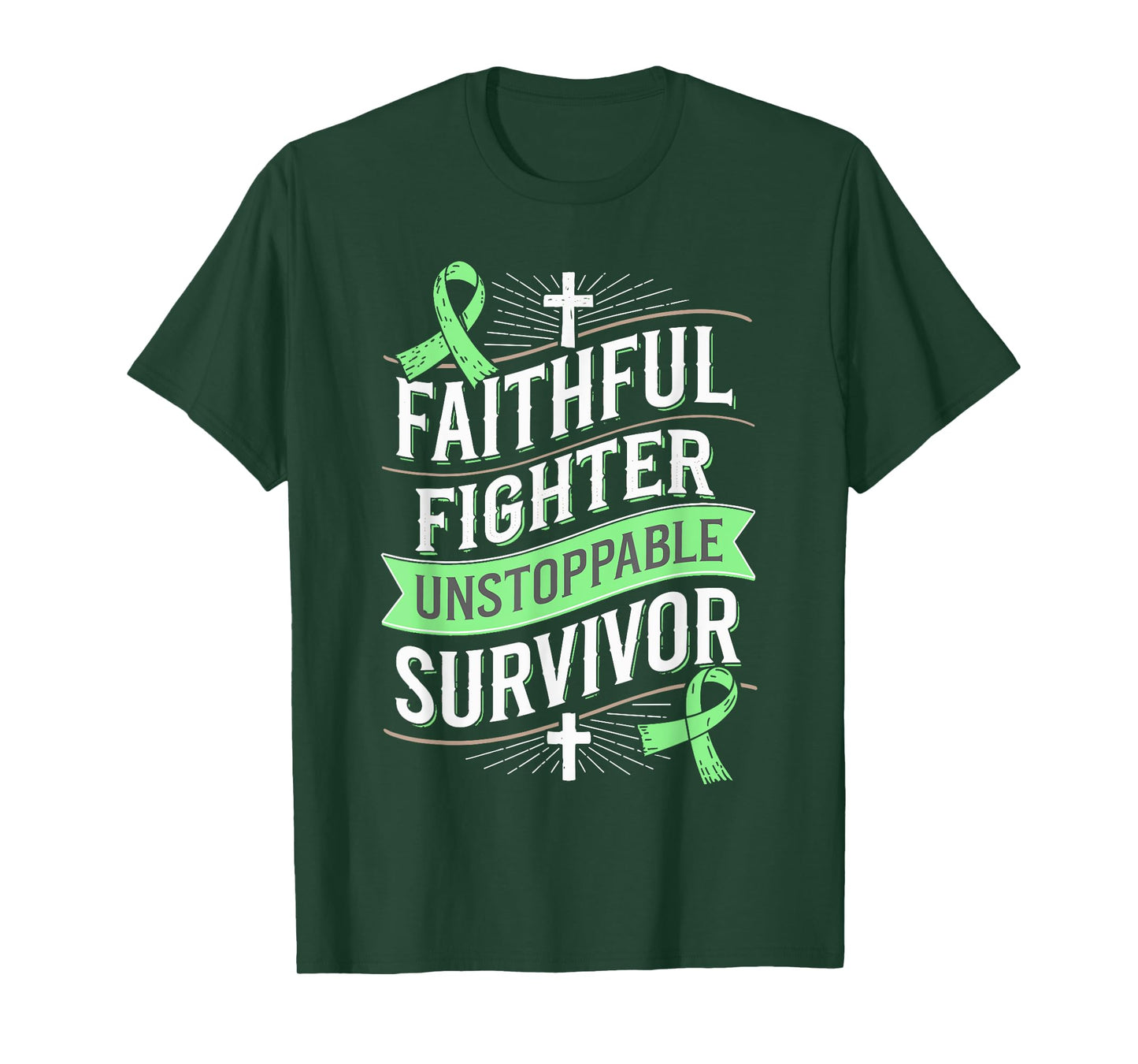 Faithful Fighter Survivor Non-Hodgkin Lymphoma Awareness T-Shirt