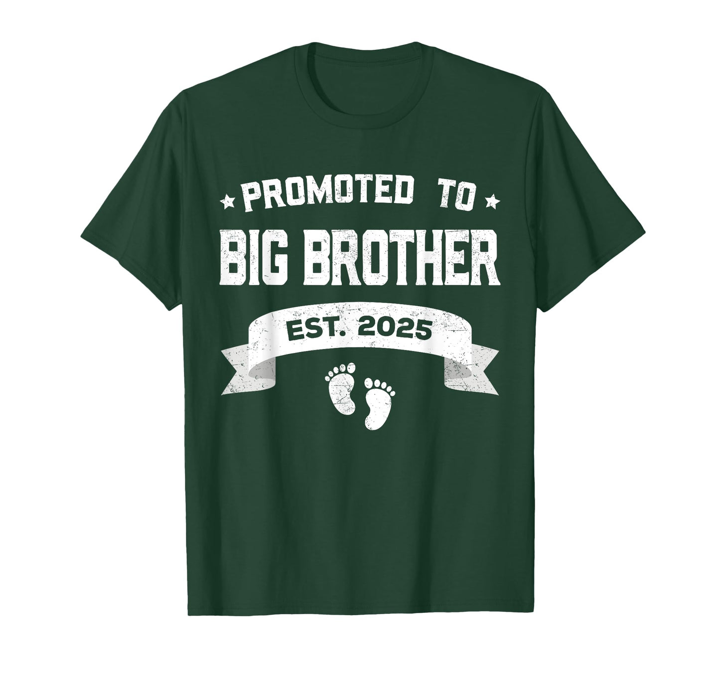 Promoted To Big Brother Est 2025 Retro Matching Family Quote T-Shirt