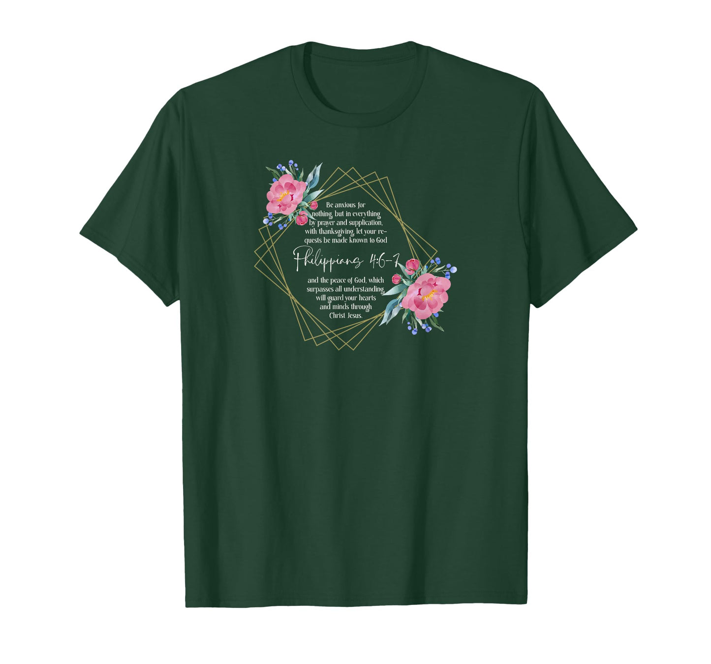 Bible Verse | Be Anxious for Nothing | Philippians 4:6-7 T-Shirt