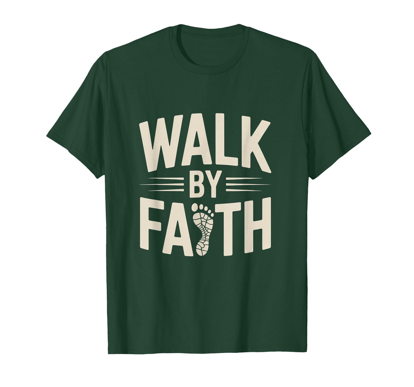 Christian Footprint Walk by Faith Inspirational Tee T-Shirt