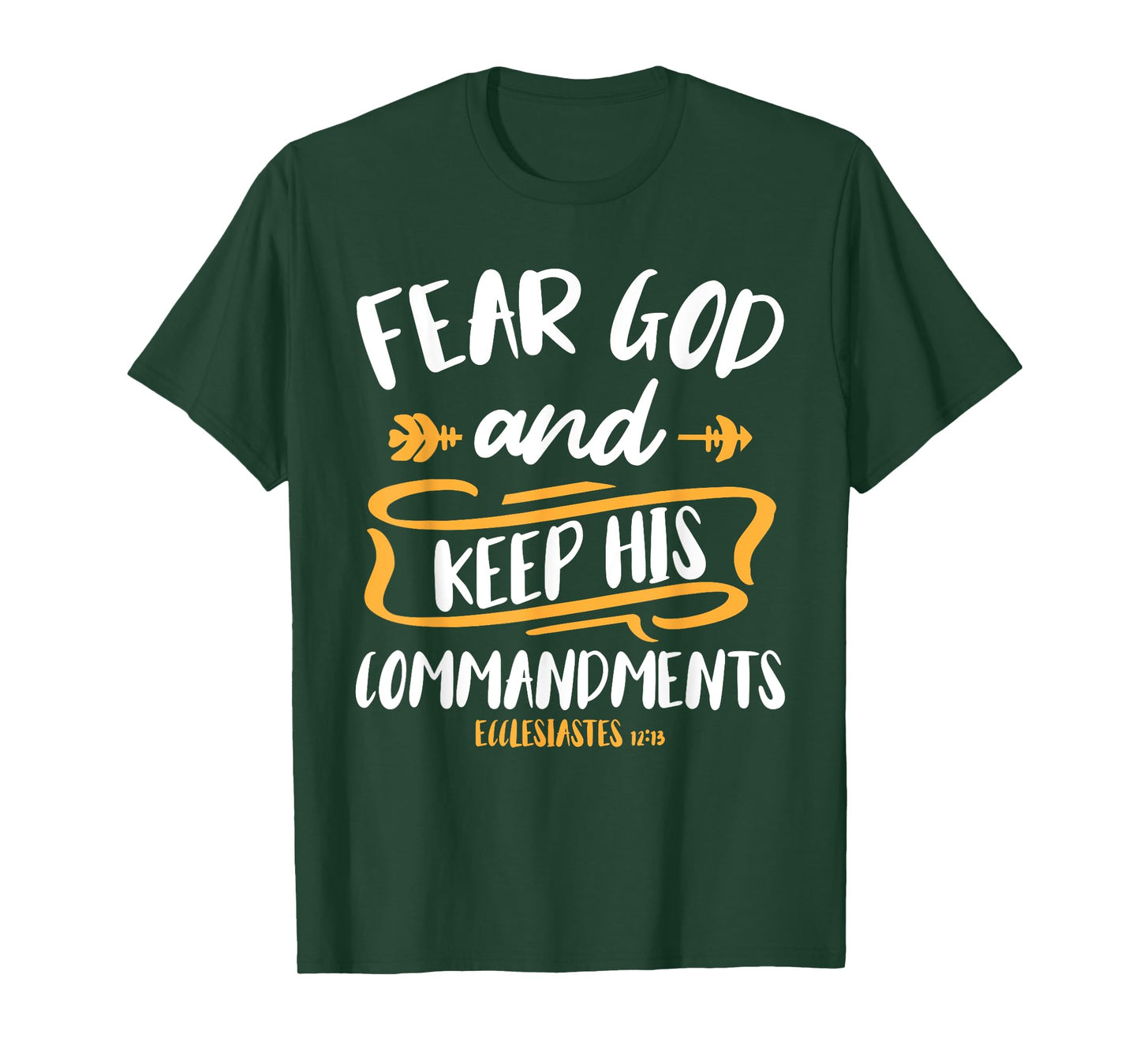 Fear God and Keep His Commandment Bible Verse Jesus T-Shirt