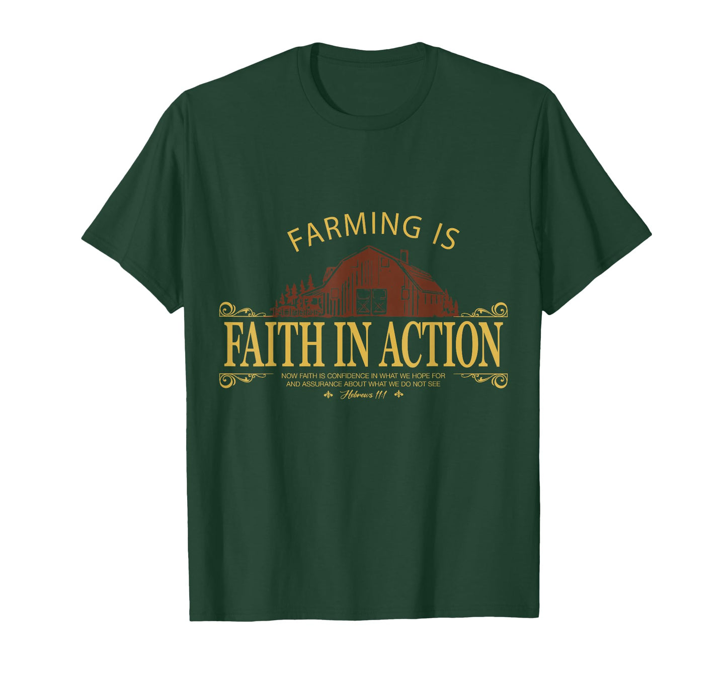 Farming Is Faith In Action Vintage Farmer Christian T-Shirt
