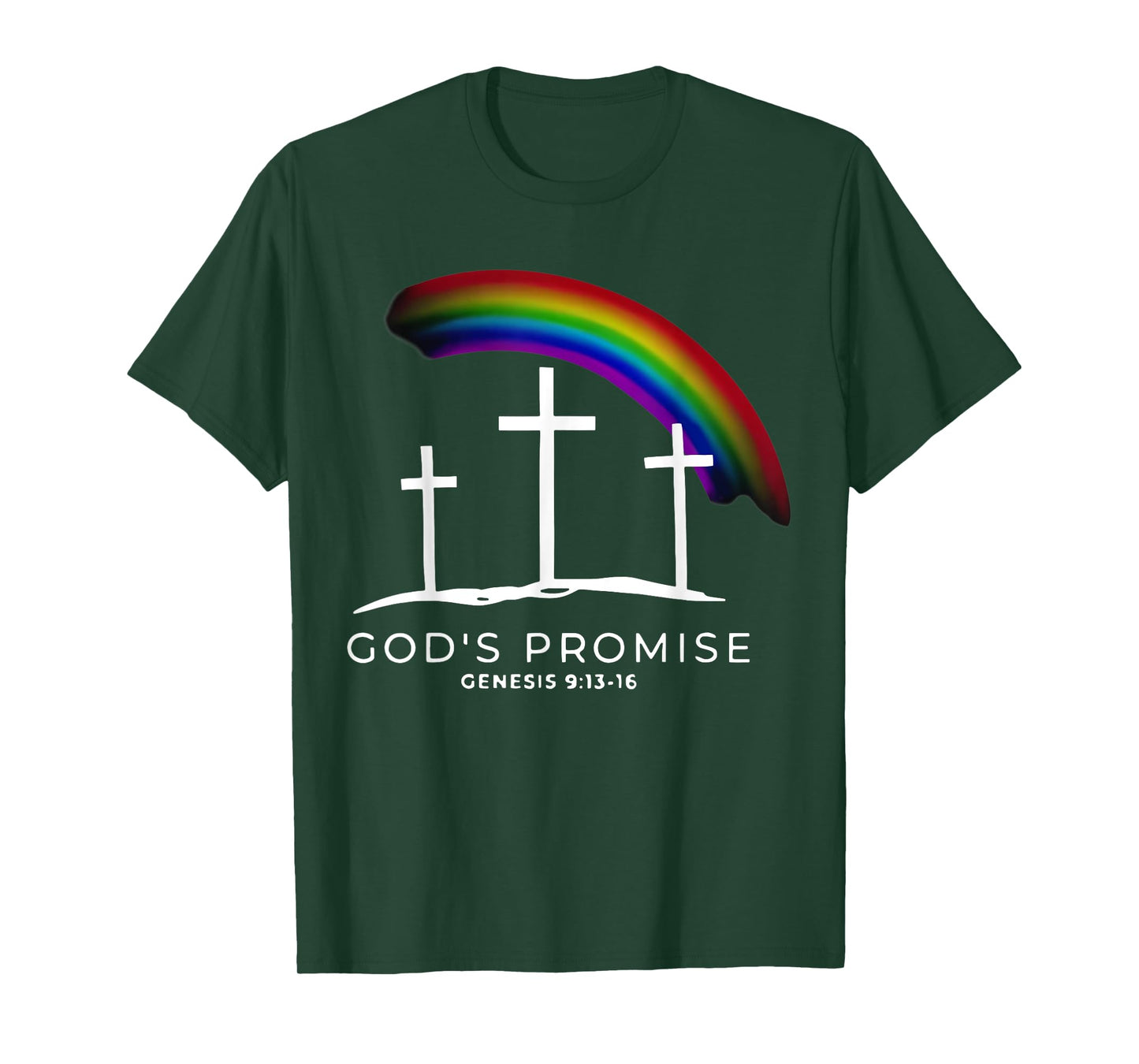 God's Promise Cross Genesis 9-13-16 Bible Christian Lover T-Shirt