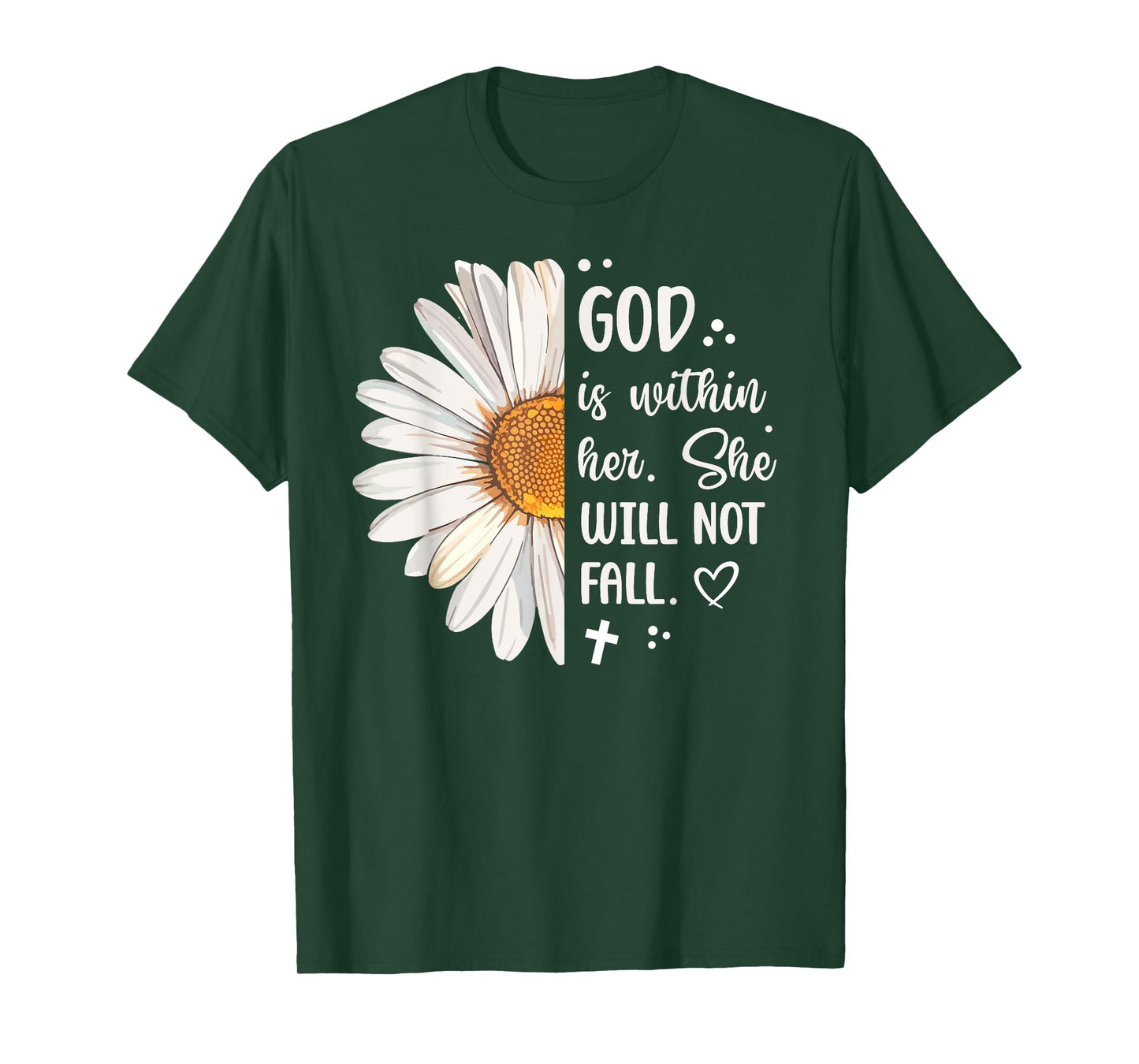God Is Within Her Psalm 46:5 Bible Verse Christian Woman T-Shirt
