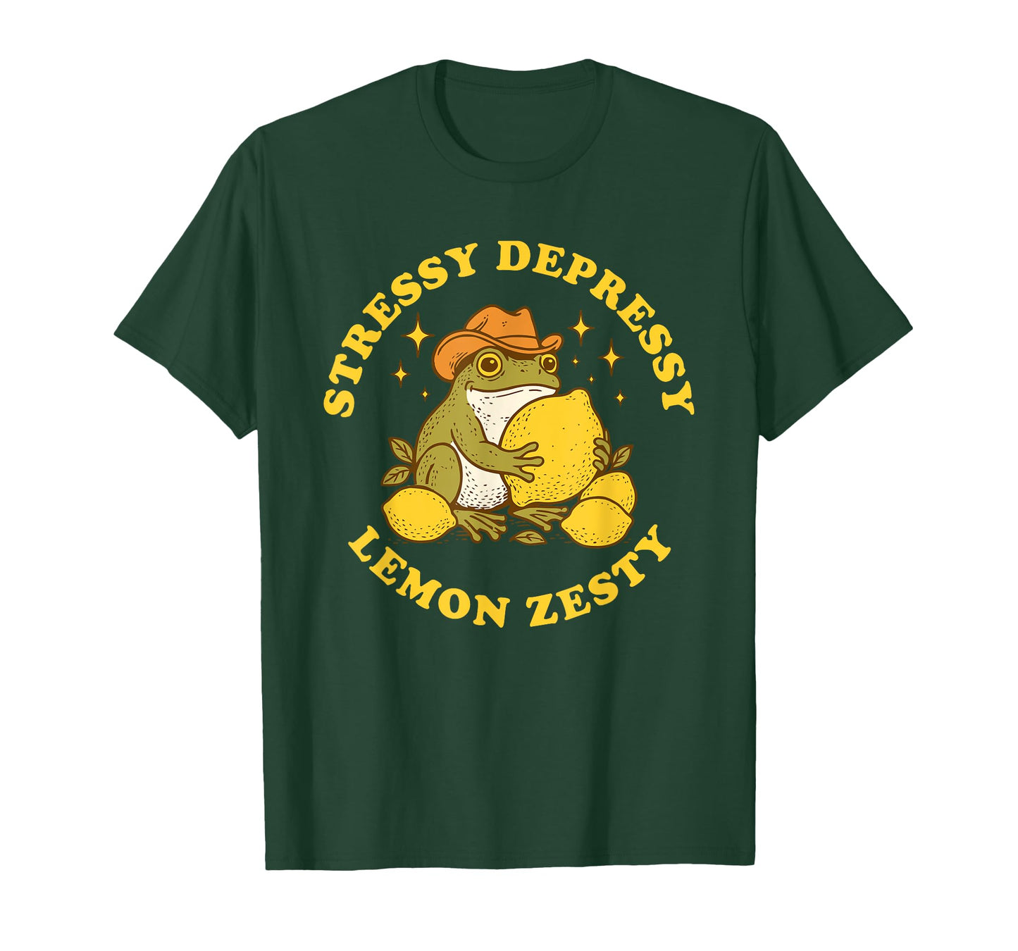 Stressy Depressy Lemon Zesty Funny Frog T-Shirt