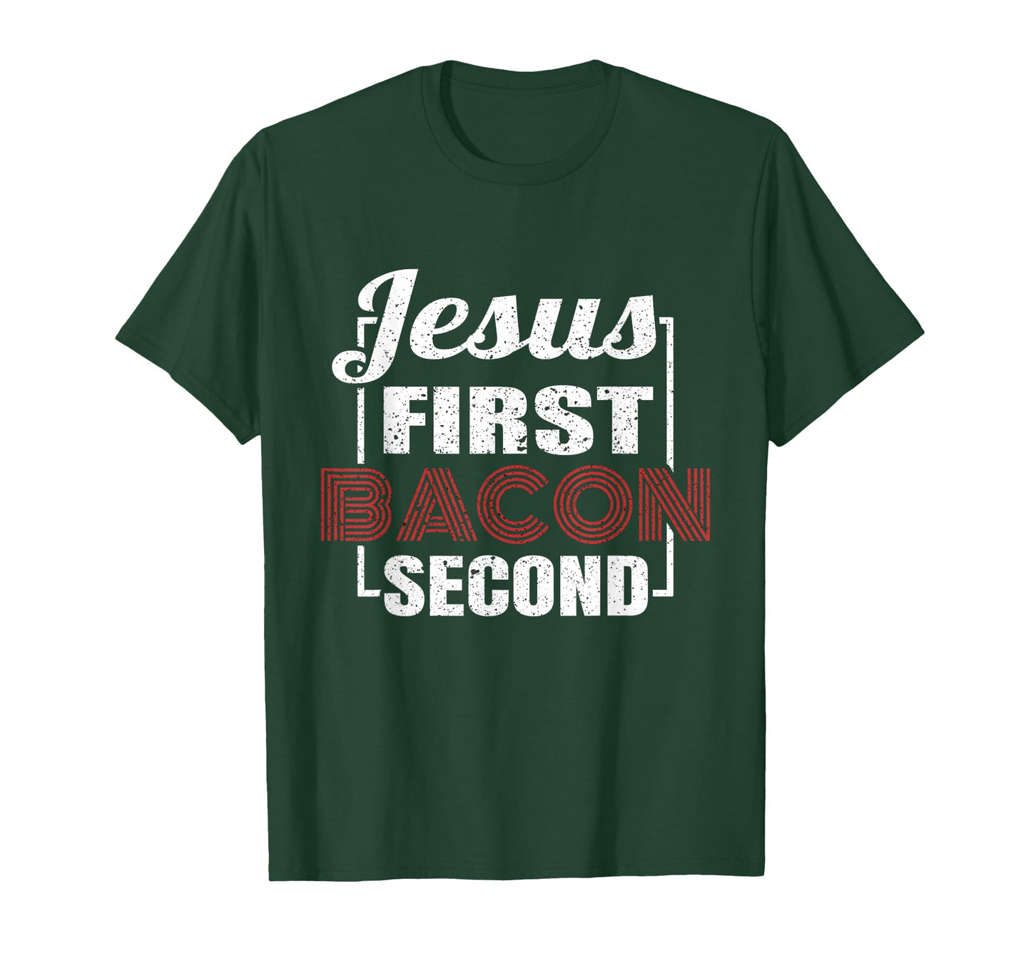 Food Lover Pun Jesus First Bacon Second BBQ Grill Chef Gift T-Shirt