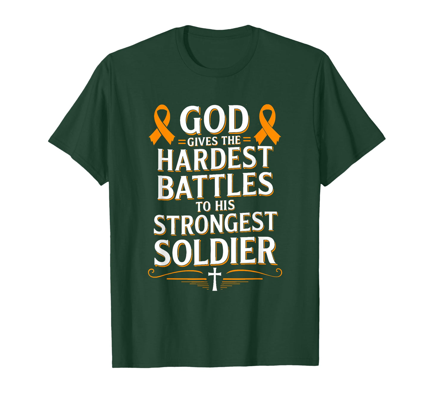God Gives Hardest Battle Kidney Cancer Awareness T-Shirt