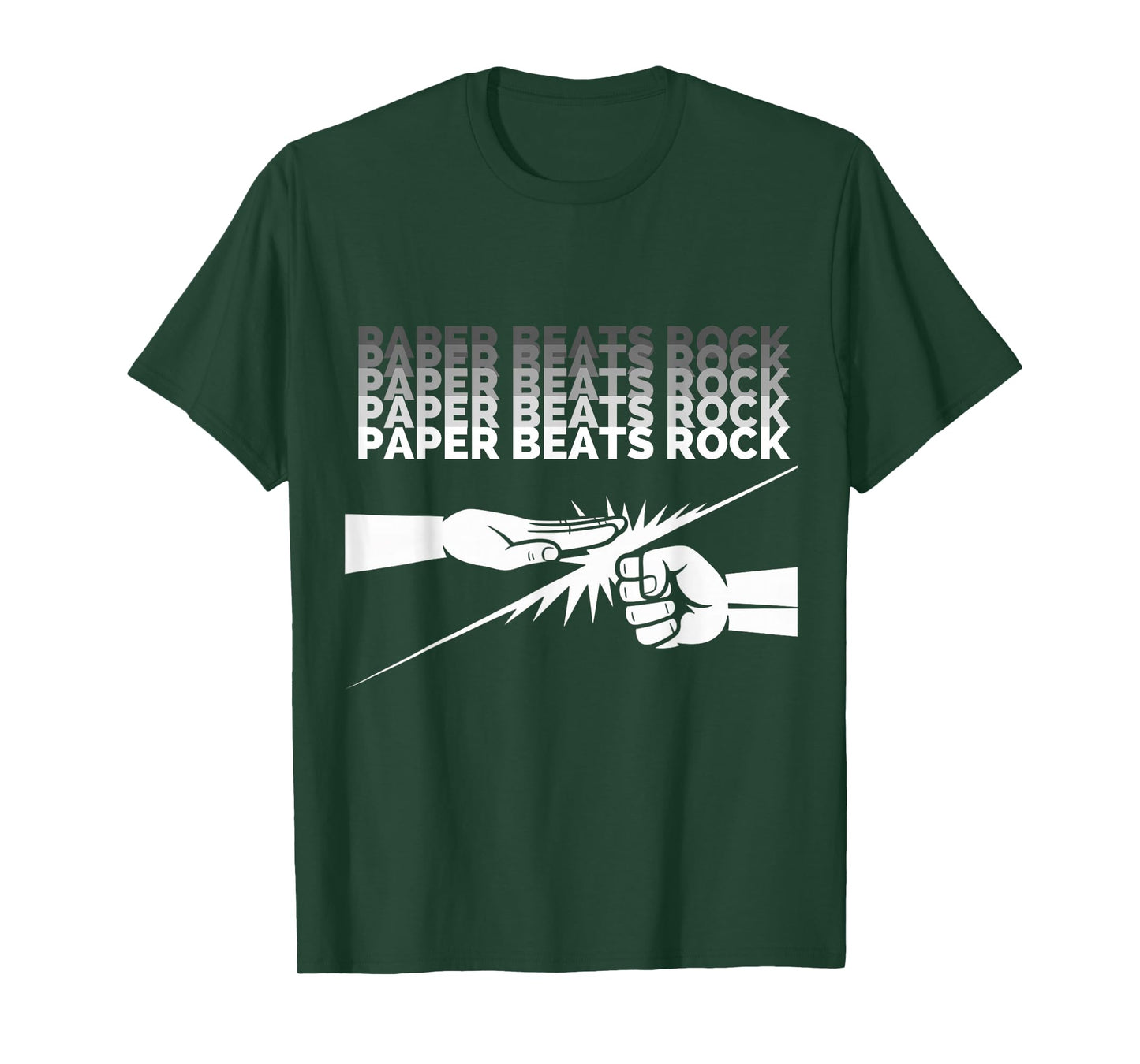 Funny Paper Beats Rock Saying Humor Retro Gaming Style T-Shirt