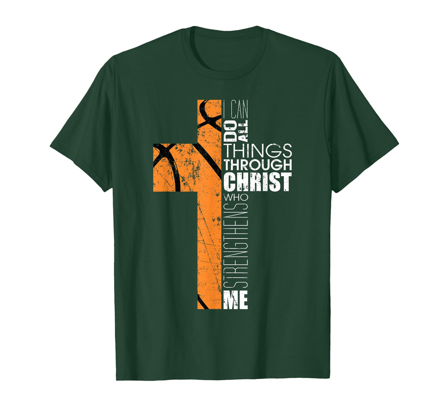 Christian Basketball Gifts Teen Boys Men Religious Verses T-Shirt