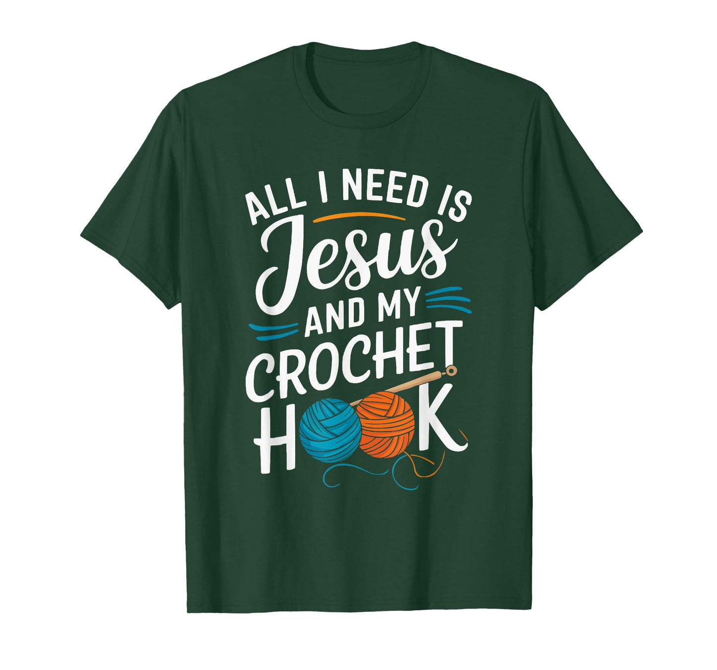 Knitting Jesus Christ Religion Christian Crochet T-Shirt
