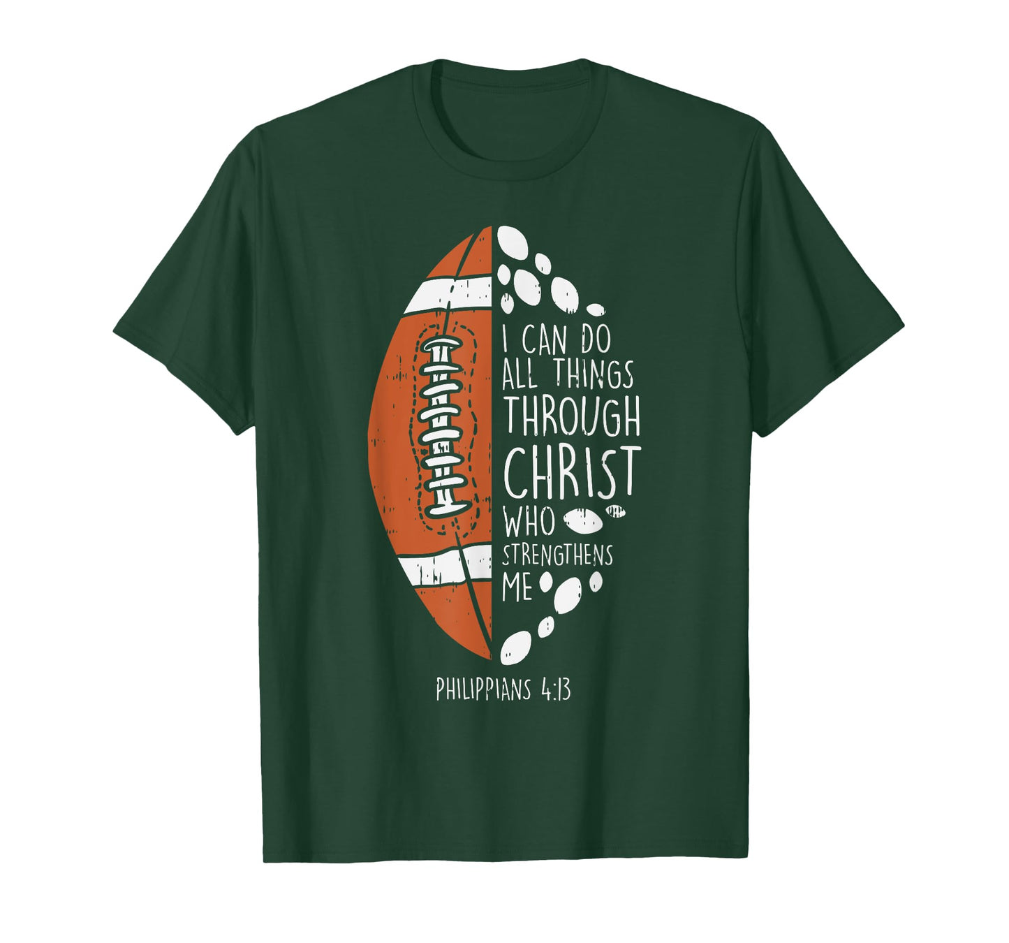 American Football i can do things Bible God Jesus Christian T-Shirt