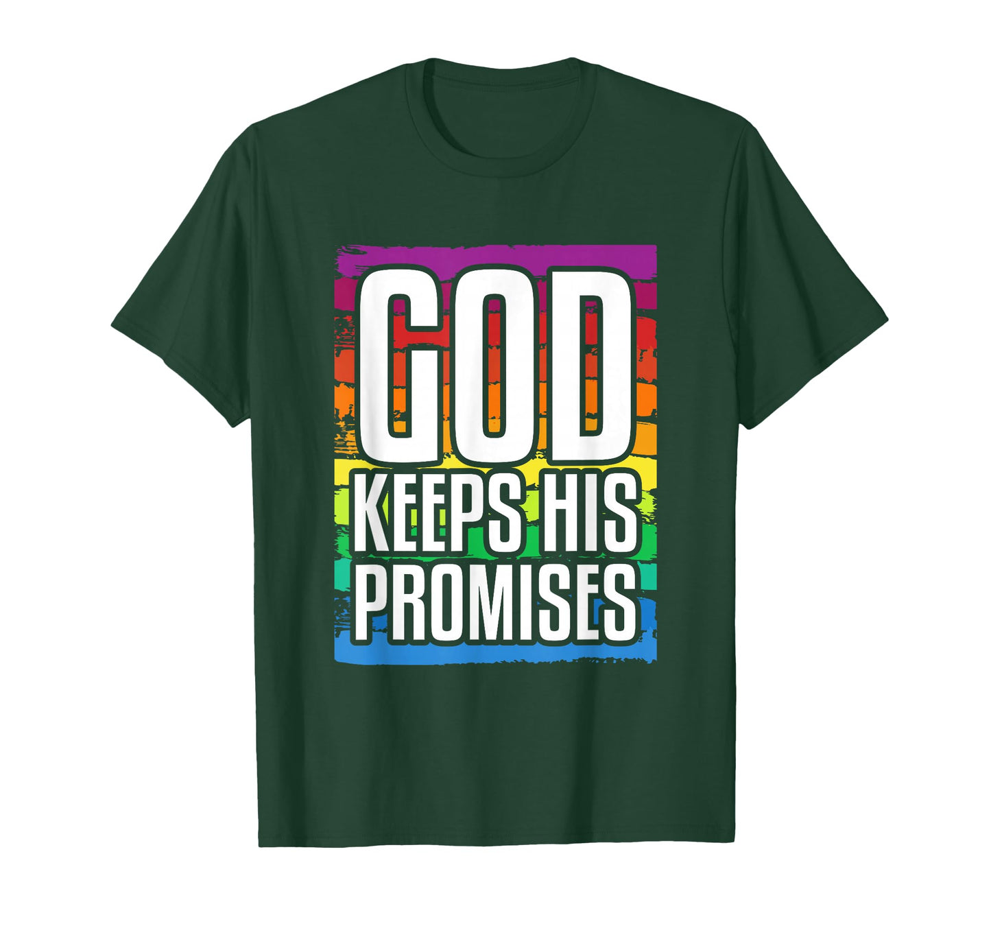 God Keeps His Promises Rainbow Lovely Christian Christianity T-Shirt
