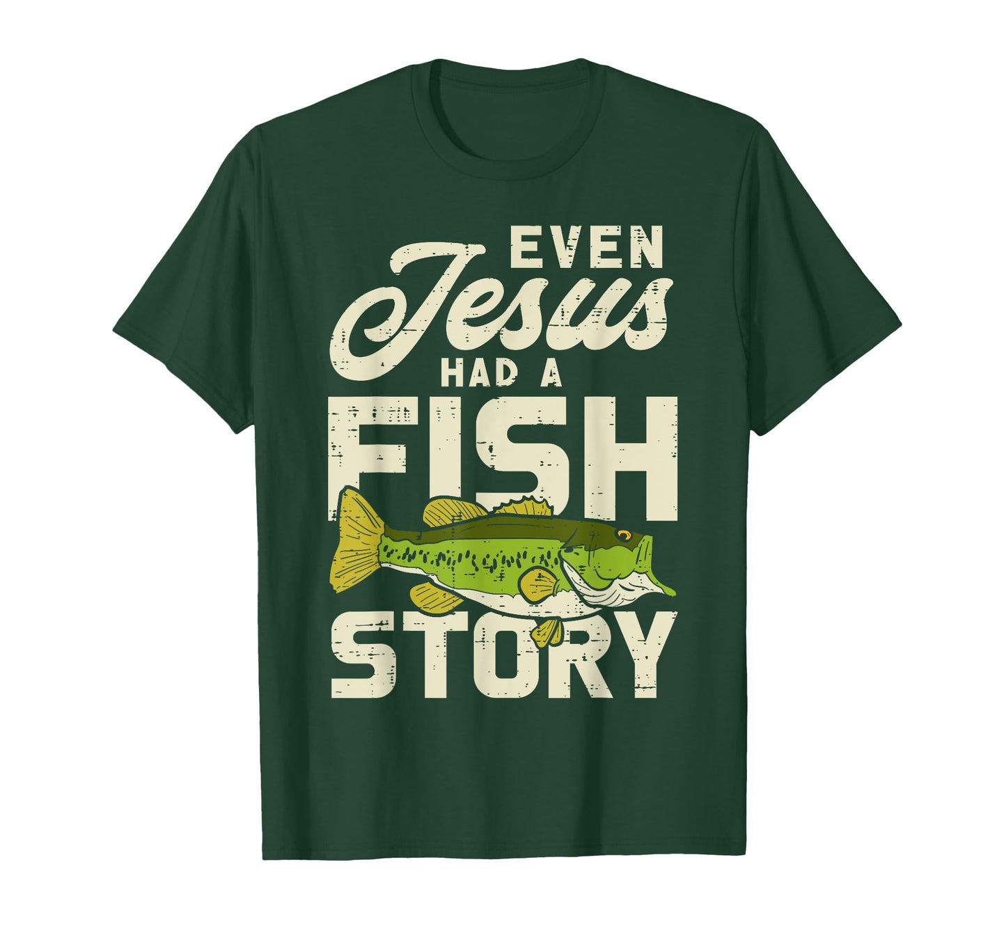 Jesus Fish Story Fisherman God Christ Fishing Christian Gift T-Shirt