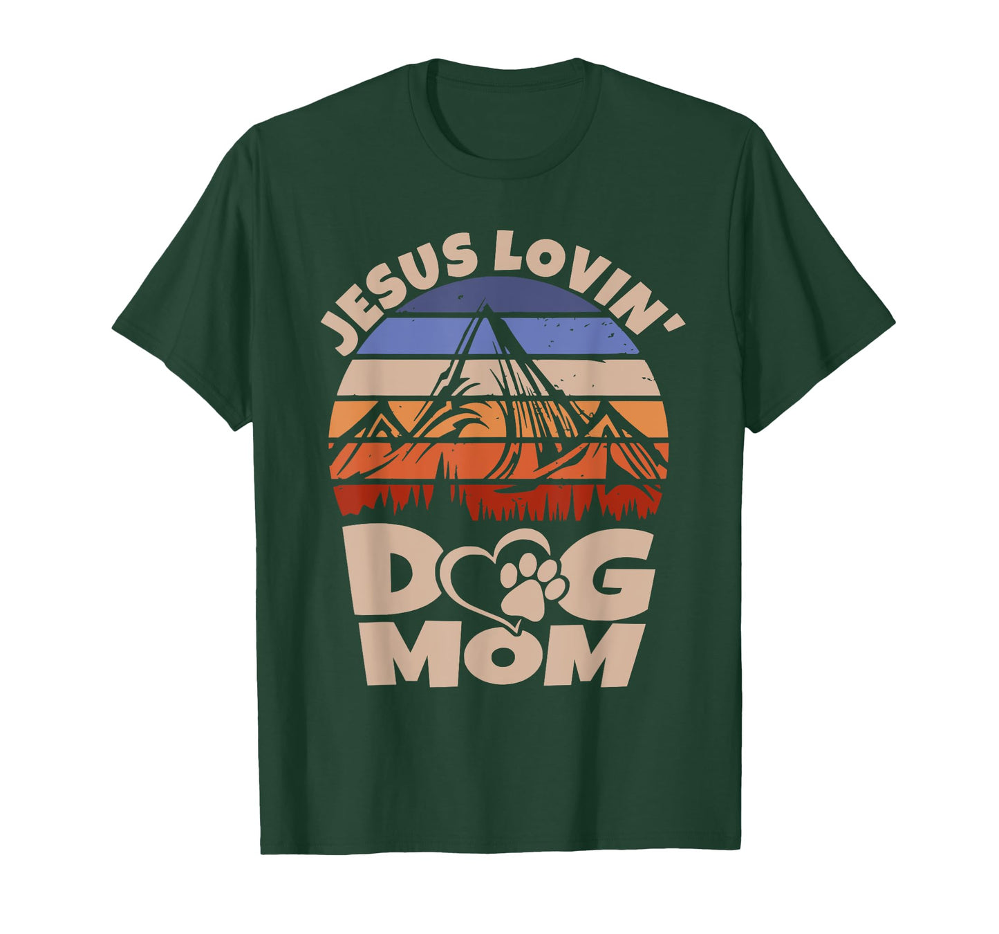 Cute Christian Retro Jesus Loving Dog Mom Funny Dog Sayings T-Shirt