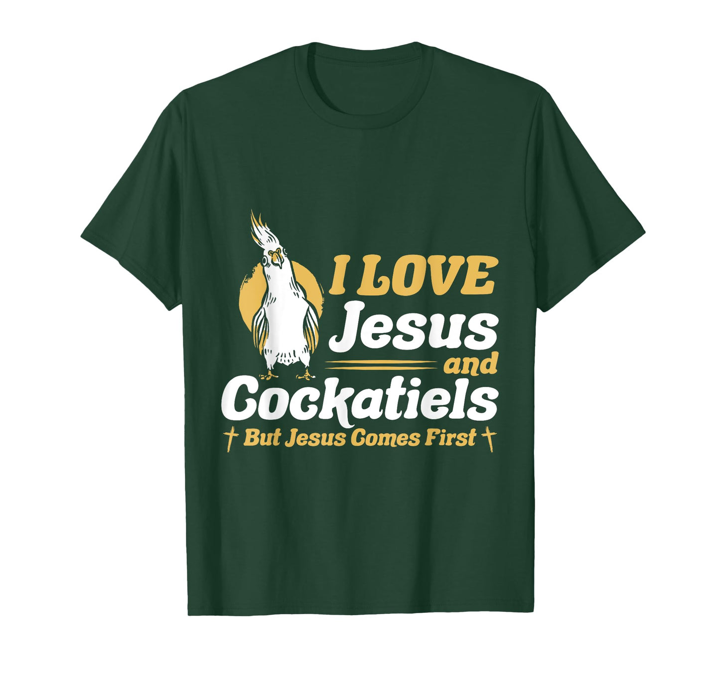 Cockatiels Lover Christian Religion Faith Jesus Catholic T-Shirt