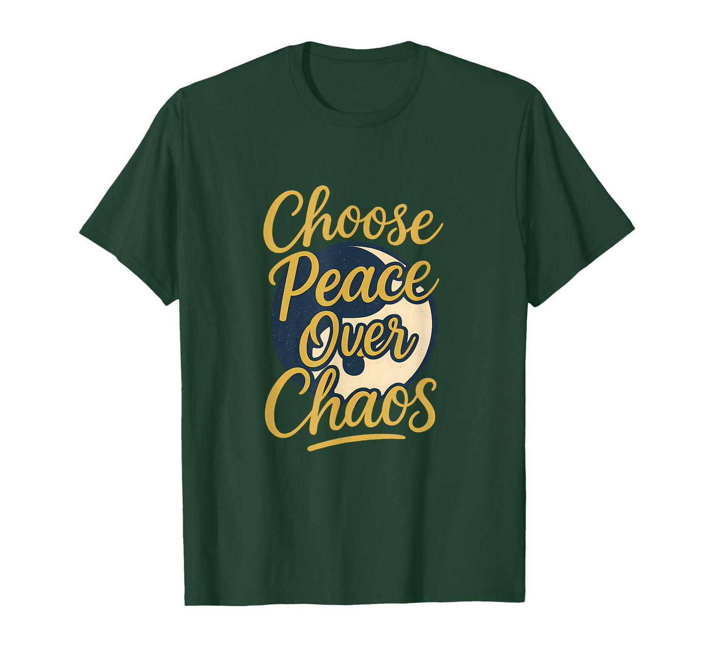 Choose Peace Over Chaos Mindfulness Yin Yang Art T-Shirt