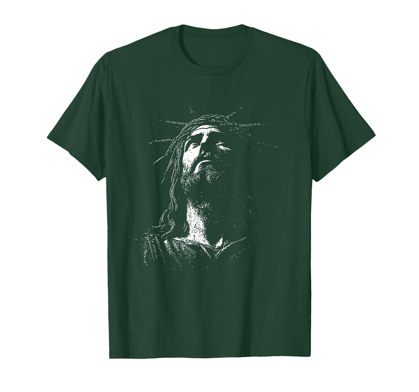 Jesus Christ Crown of Thorns Religious Art T-Shirt
