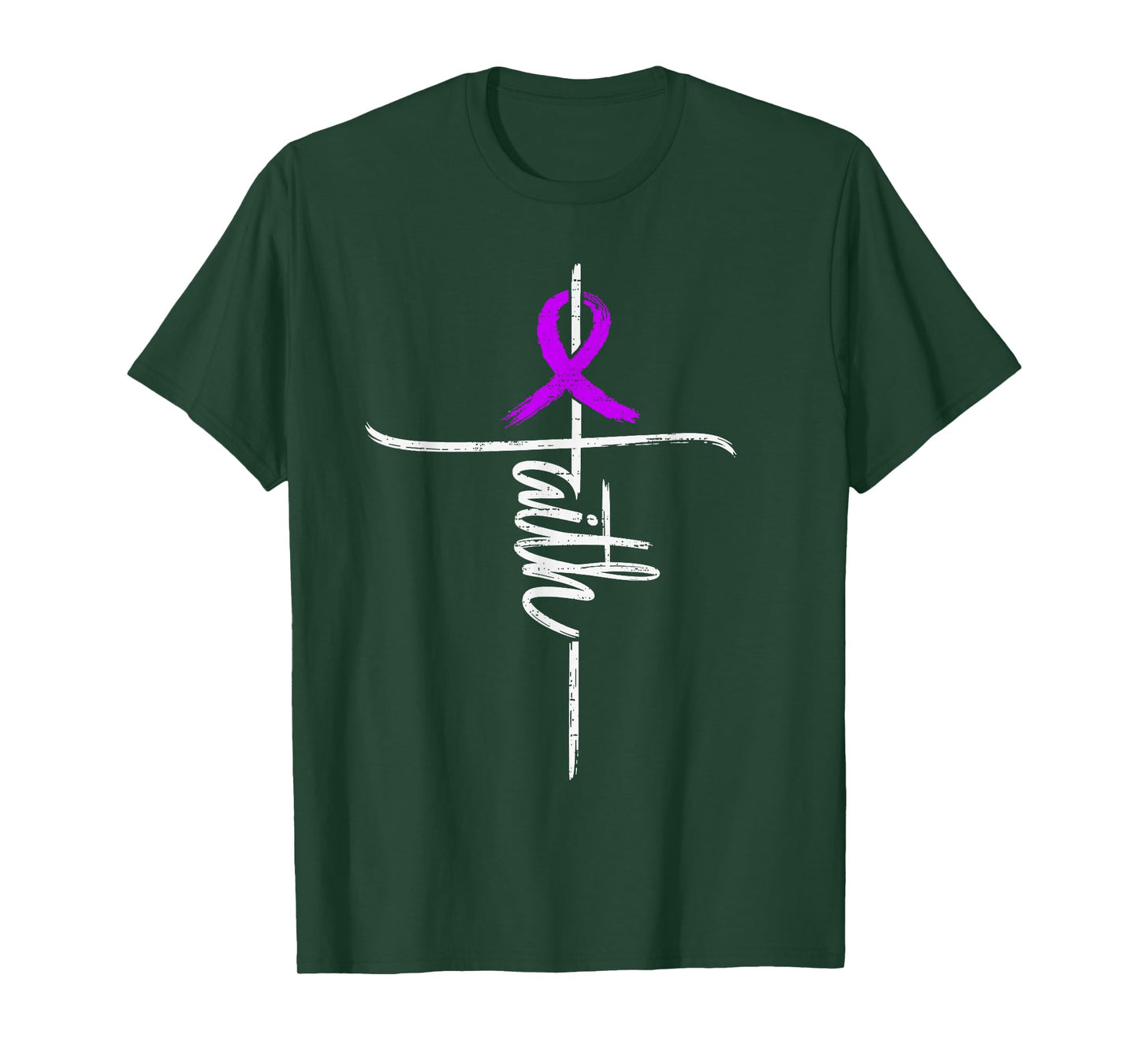Faith ITP Awareness Immune Thrombocytopenia Ribbon Purple T-Shirt