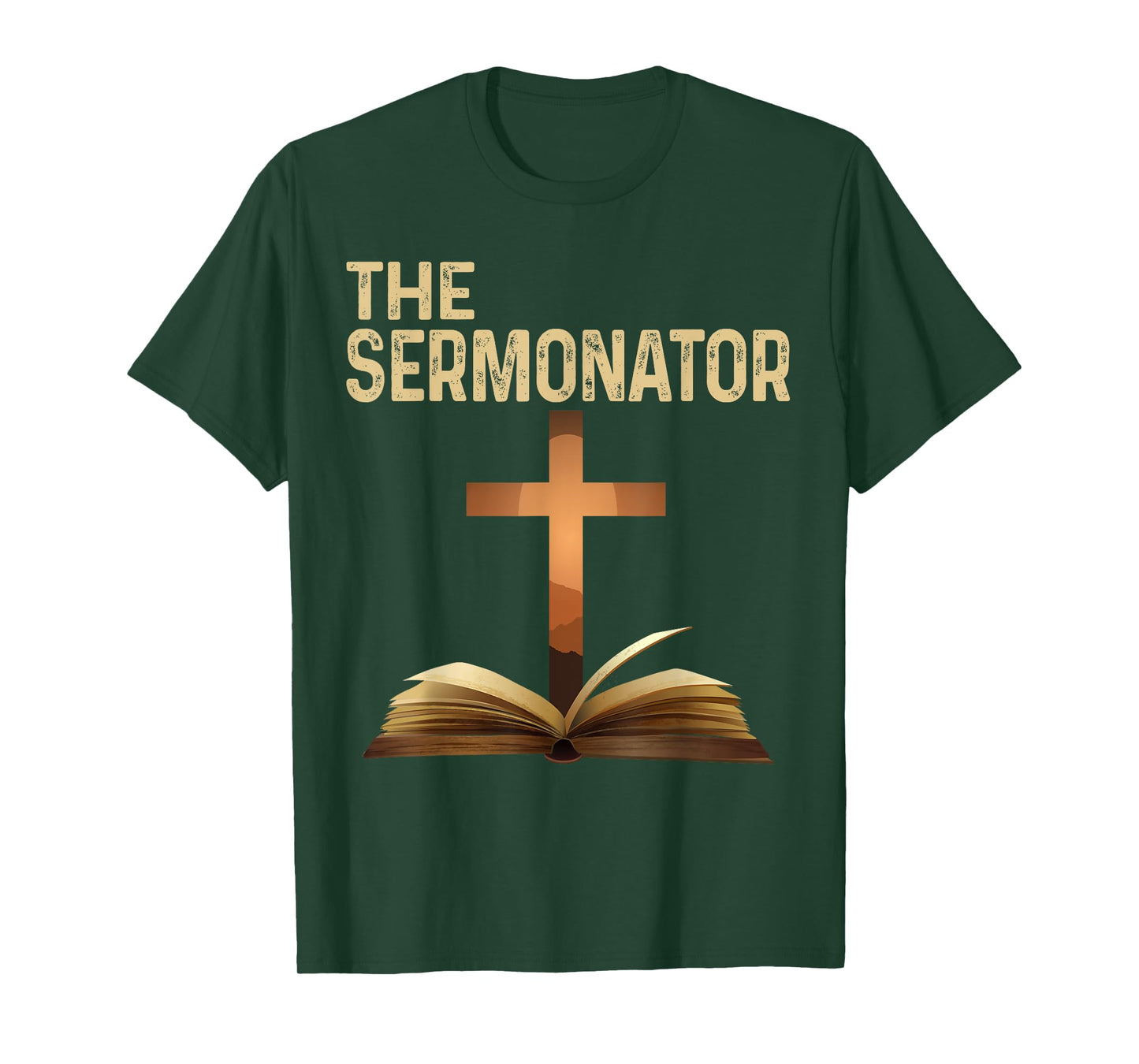 The Sermonator Pastor Appreciation Christian Cross Tee T-Shirt