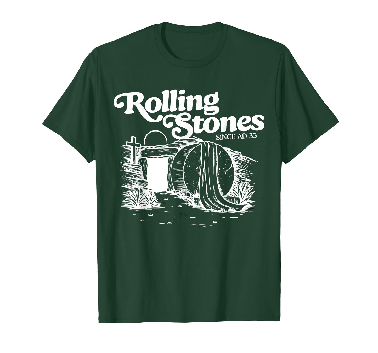 The Stone Was Rolled Away He Is Alive Retro Christian Easter T-Shirt