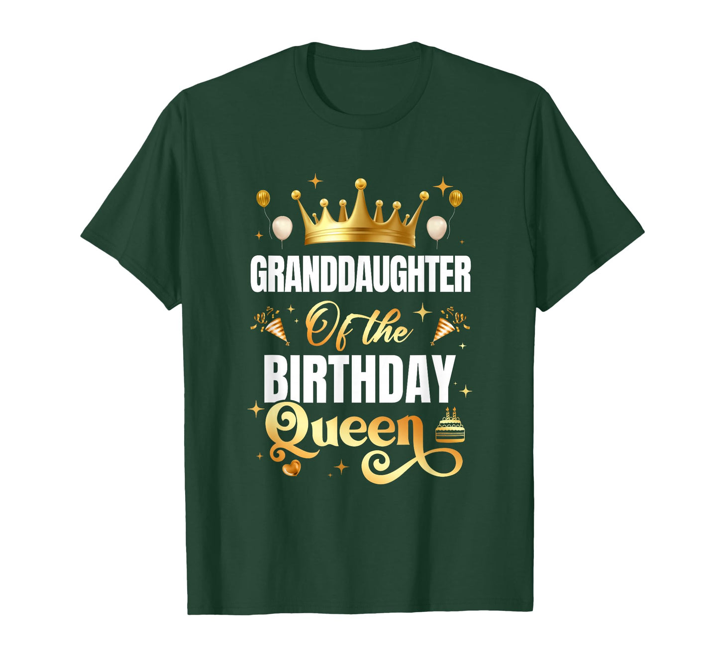 Granddaughter Of The Birthday Queen Funny Matching Birthday T-Shirt