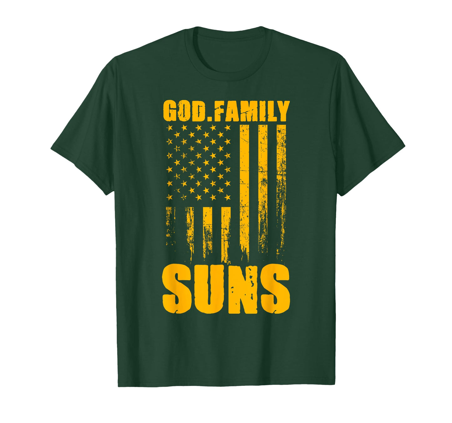 Southridge Suns God. Family. Vintage USA Flag T-Shirt