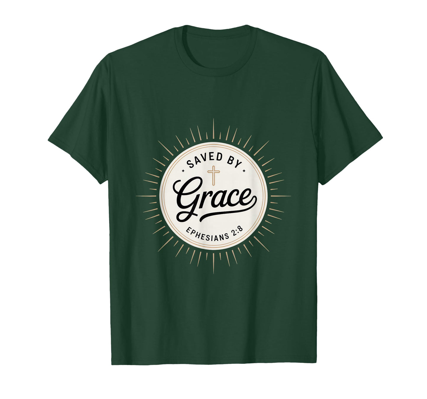 Saved by Grace Ephesians 2 8 Christian Scripture T-Shirt
