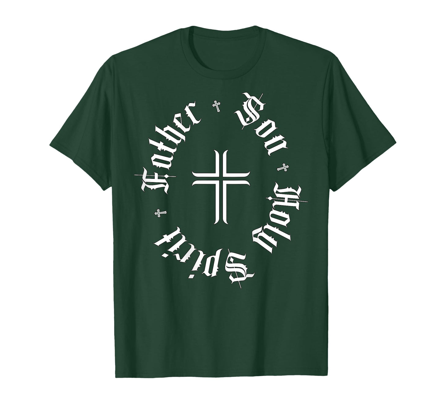 Christian Father Son Holy Spirit Ghost Faith God Back Design T-Shirt