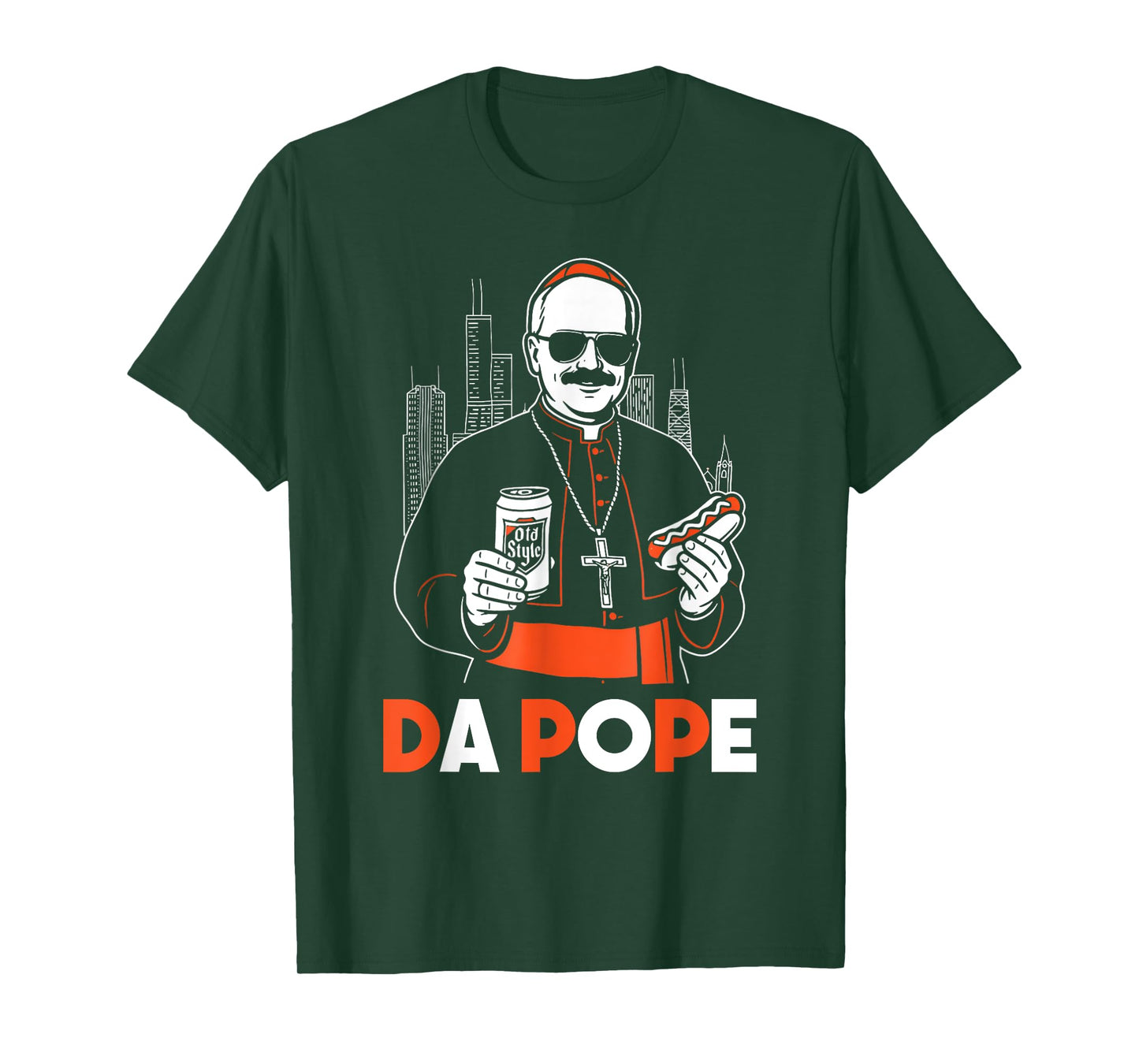 Funny Da Pope From America Chicago Pope Leo XIV Vintage T-Shirt