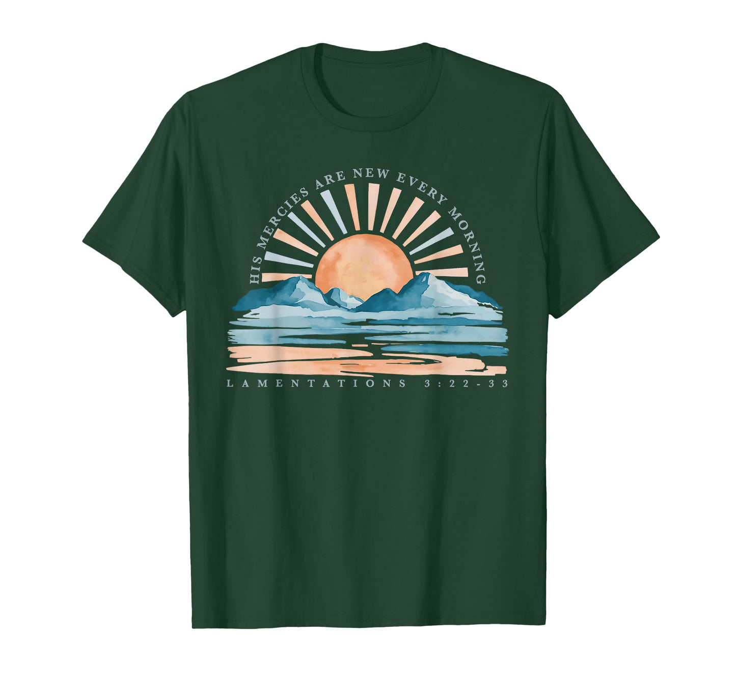 His Mercies are New Every Morning Christian Floral Jesus T-Shirt