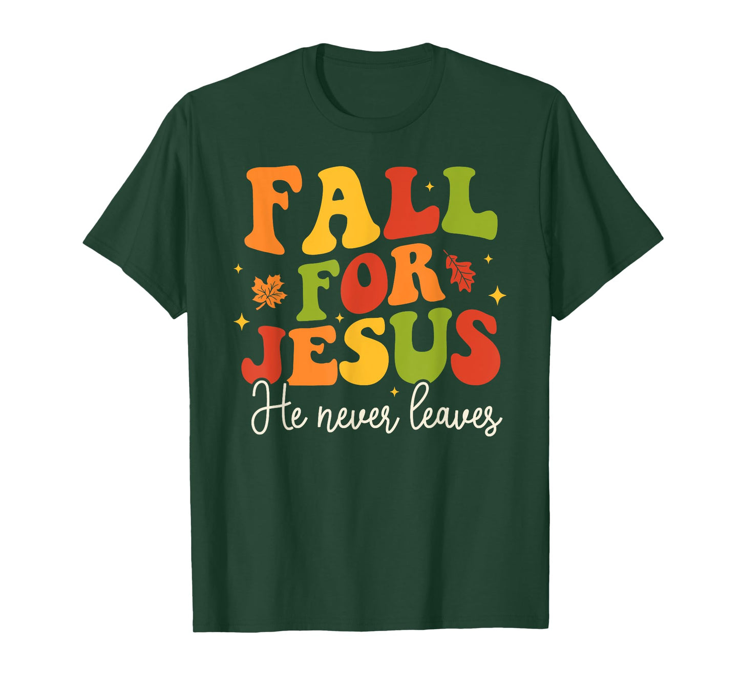Groovy Christian Sayings Halloween Fall For Jesus Religious T-Shirt
