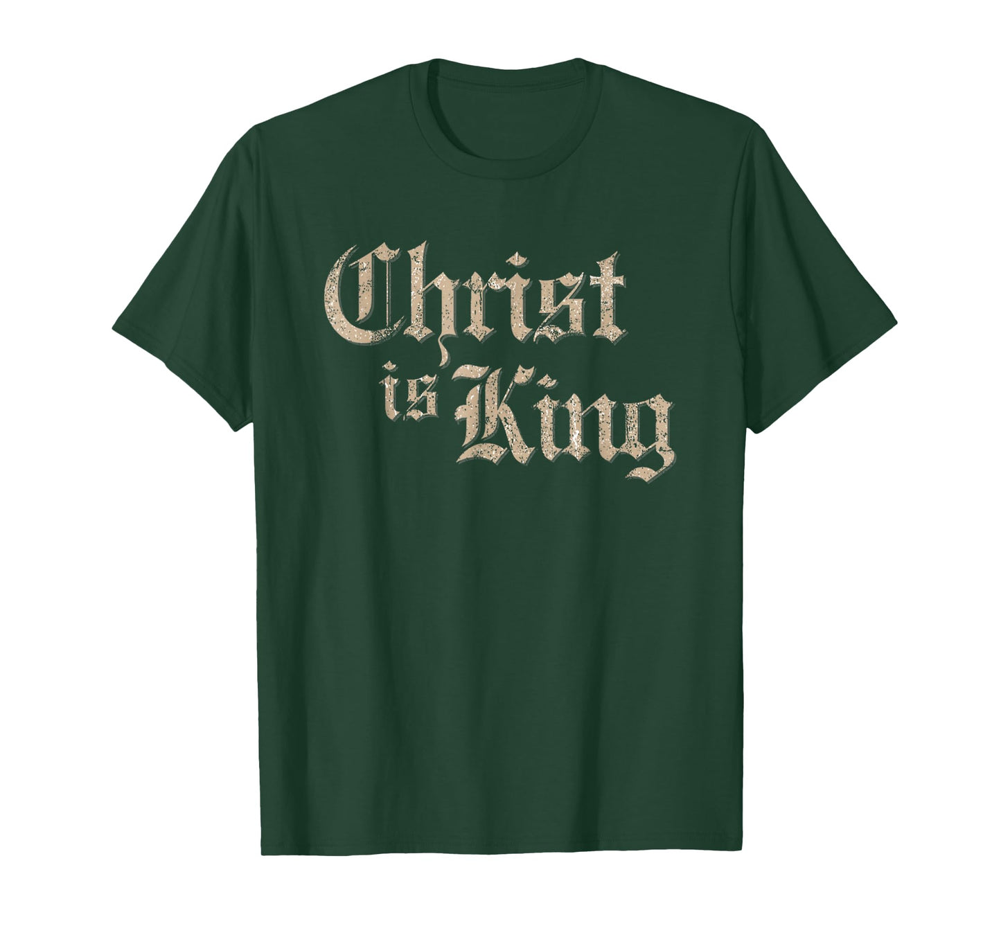 Vintage Christ Is King Jesus Christian Catholic Distressed T-Shirt