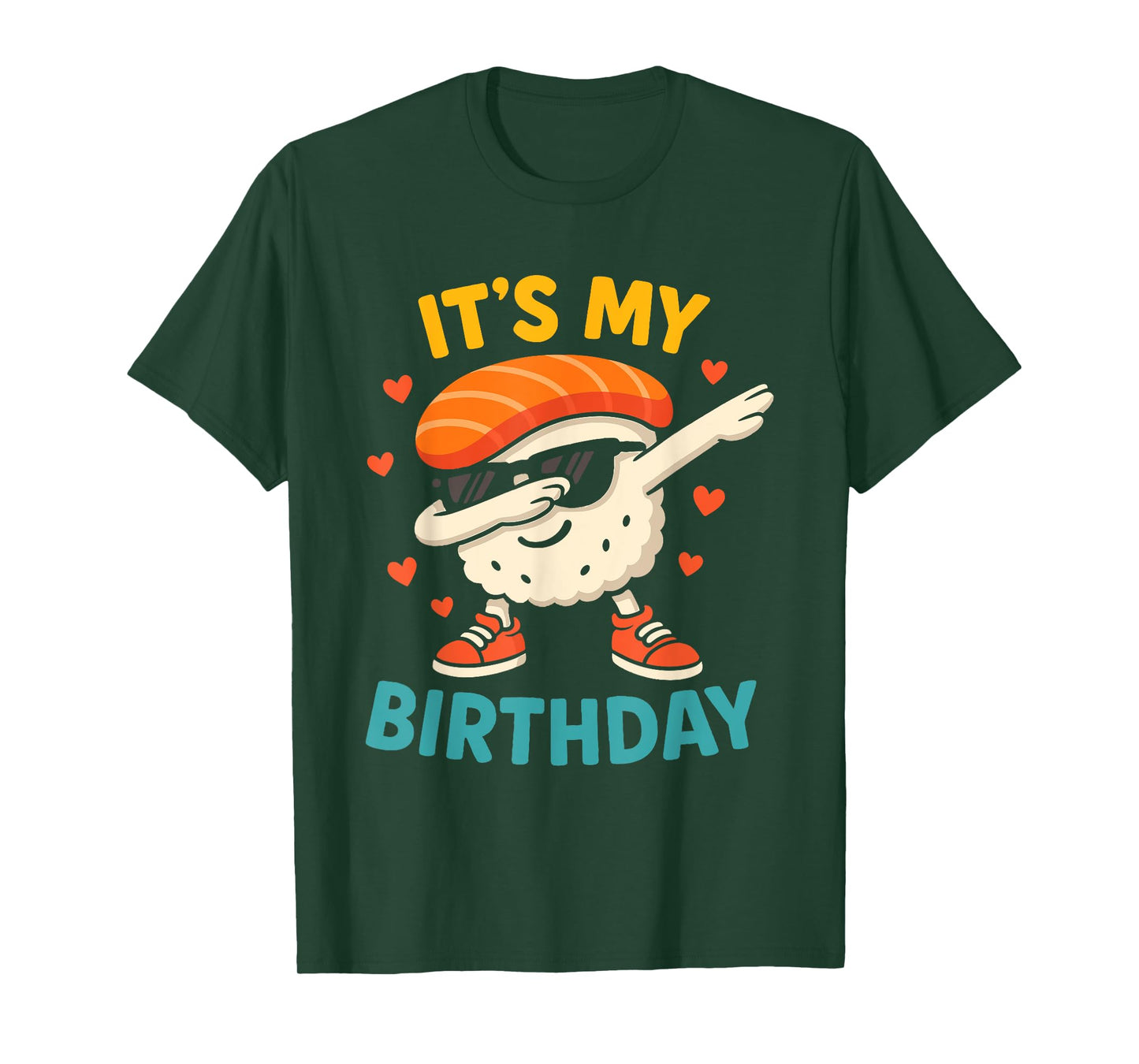 It's My Birthday Dabbing Sushi Kawaii Birthday Party T-Shirt