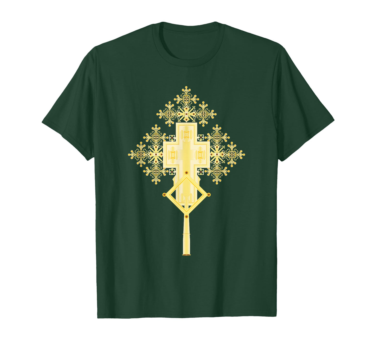 Ethiopian Christian Art Christ in Glory Ethiopian Cross T-Shirt