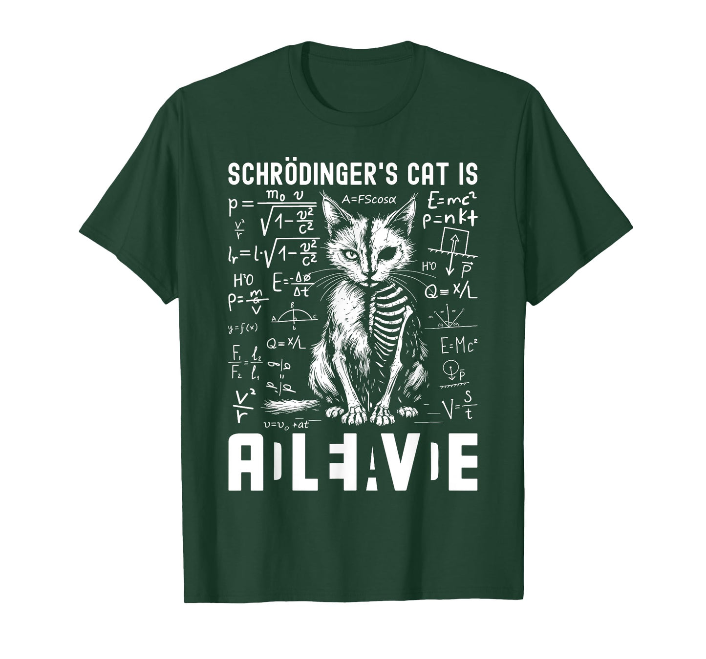 Schrodinger's Cat Dead And Alive Physics Teacher T-Shirt for Men Women Kids