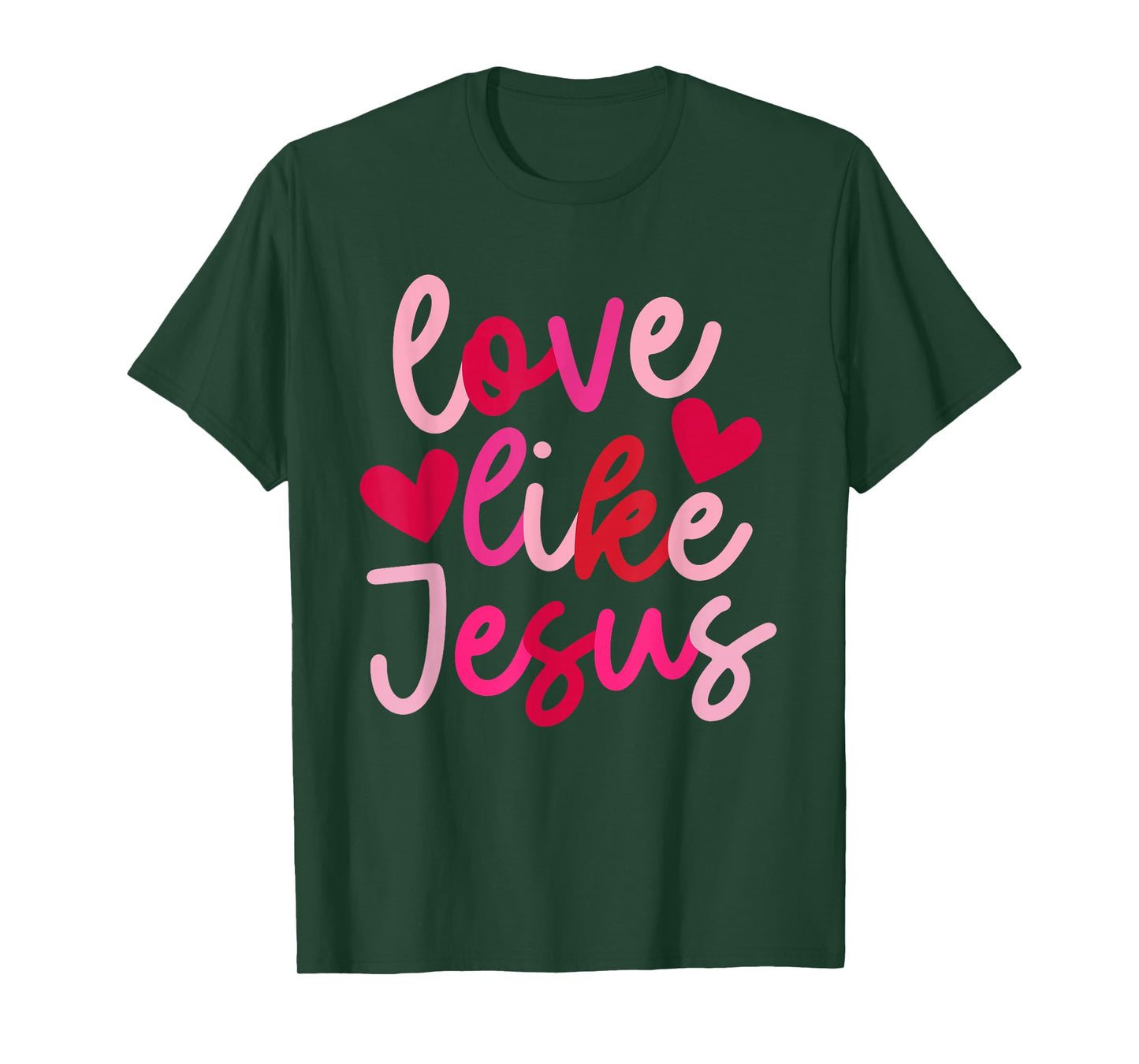IZI POD Retro Love Like Jesus Coquette Heart Bow T-Shirt, Unisex-Adults, Black, Small, Short Sleeve, Valentine's Day Tee