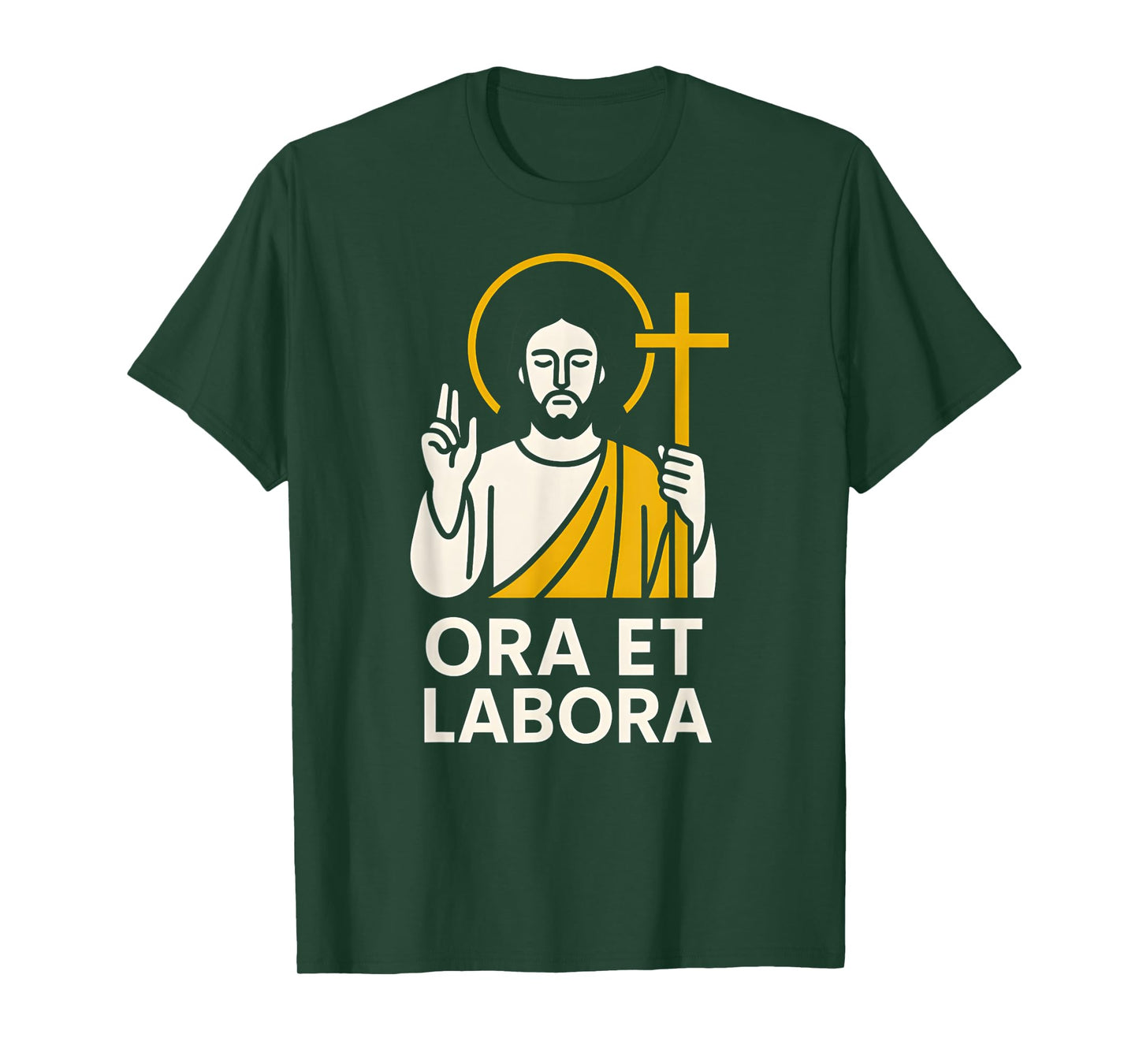 Catholic Ora et Labora Vintage Mens Surgery Recover T-Shirt