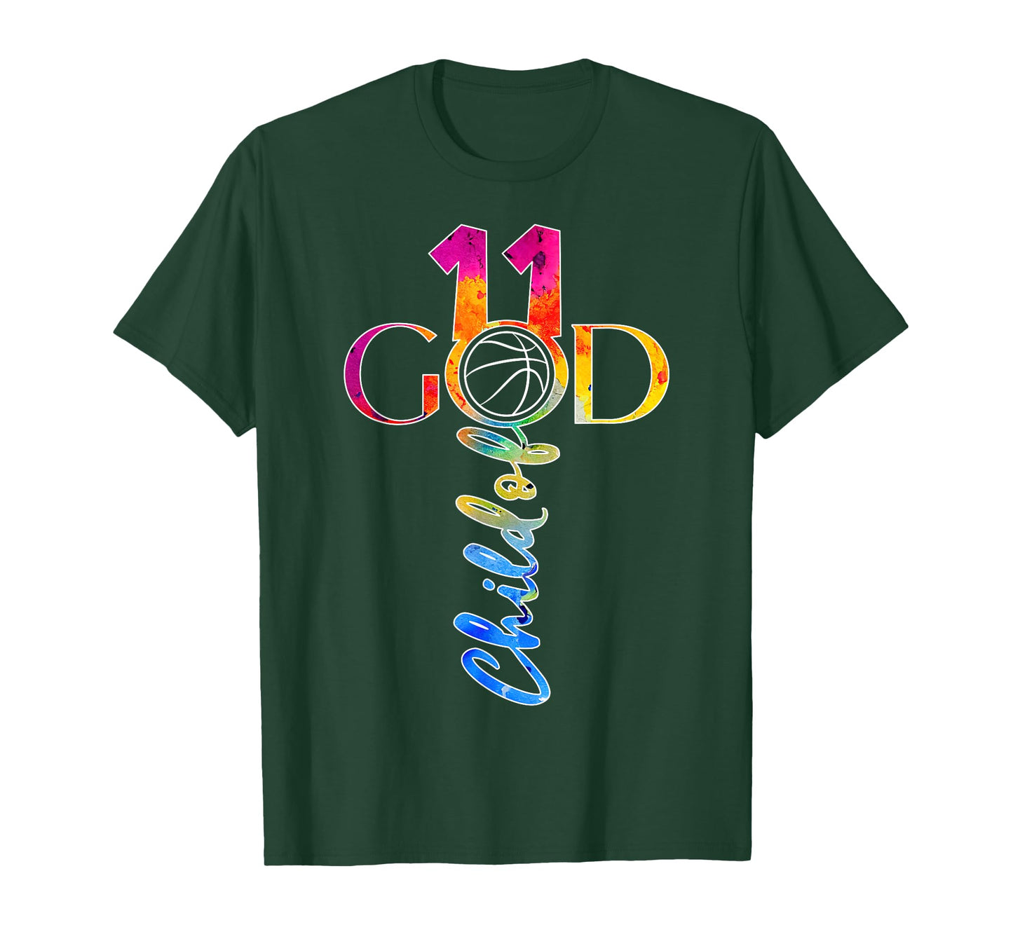 JESUS 11 YEARS CHILD OF GOD BASKETBALL 11TH BIRTHDAY T-Shirt