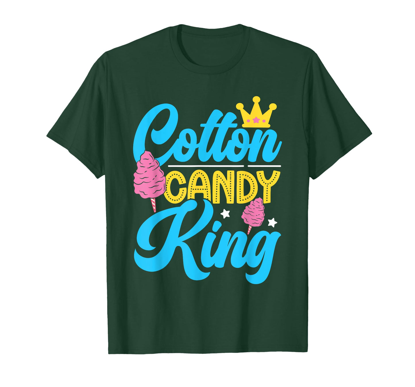 Funny Cotton Candy King Quote For Men Boys Flavored Candies T-Shirt