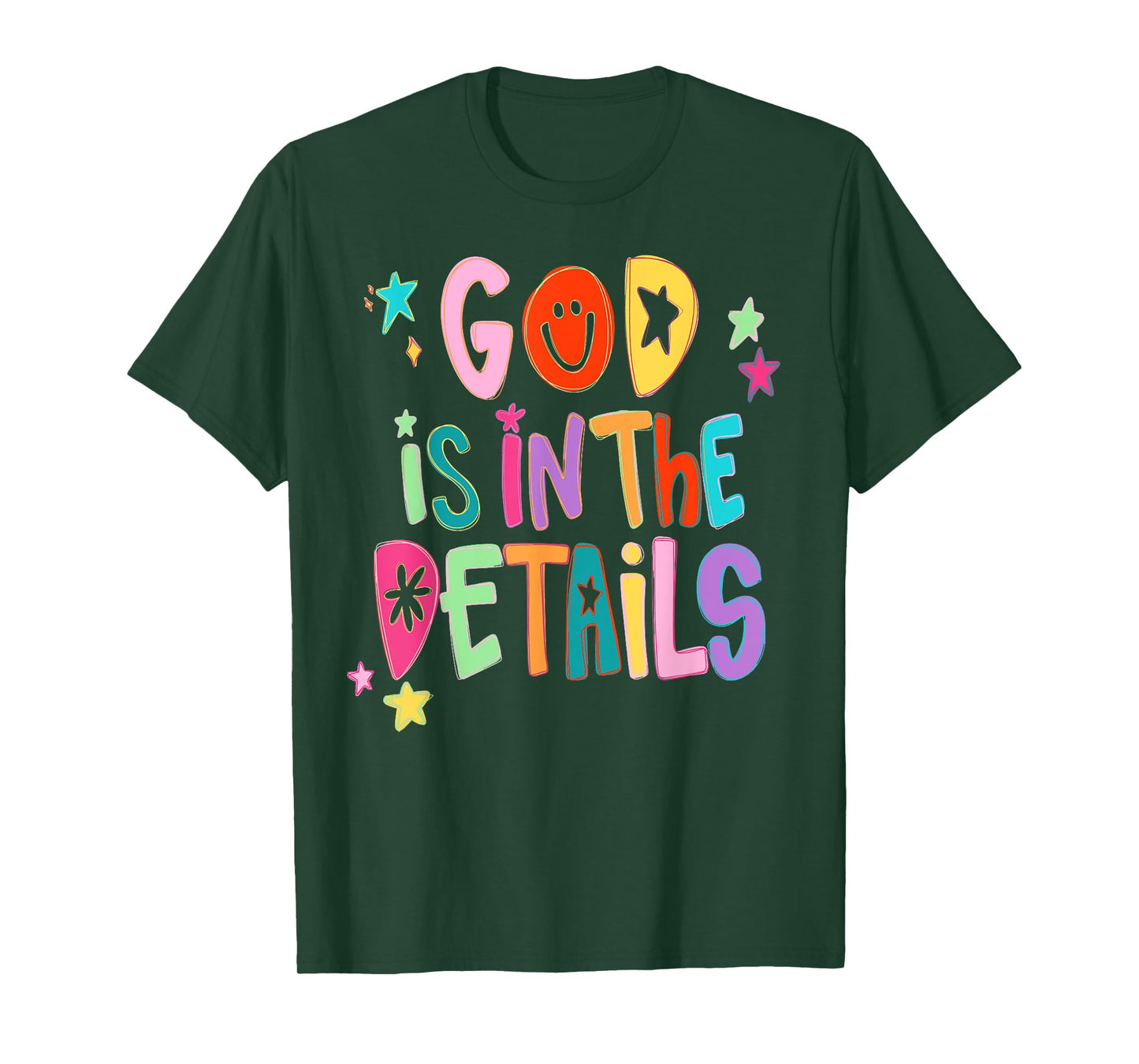 God Is In The Details Religious Christian Aesthetic Bible T-Shirt