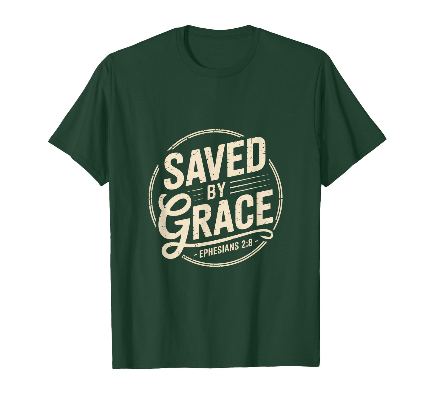 Saved by Grace Ephesians 2 8 Christian Scripture T-Shirt