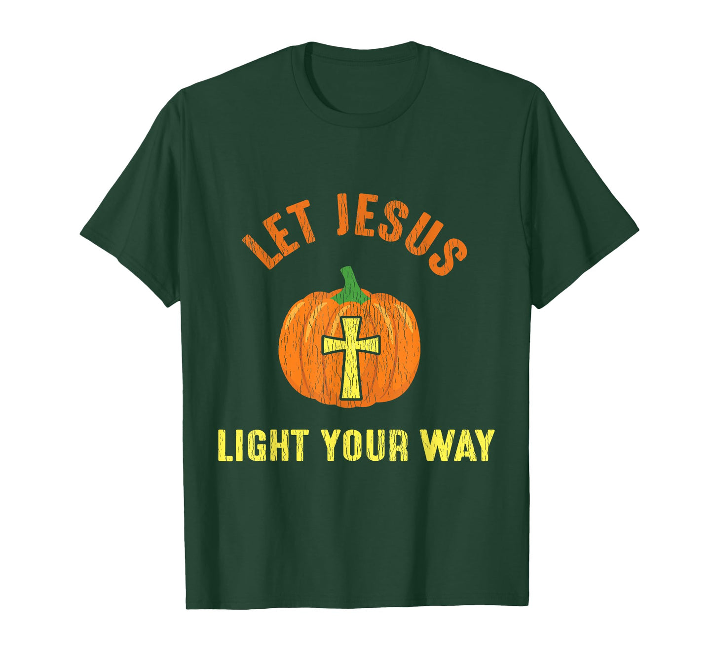 Let Jesus Light Your Way Pumpkin Thanksgiving Christian T-Shirt