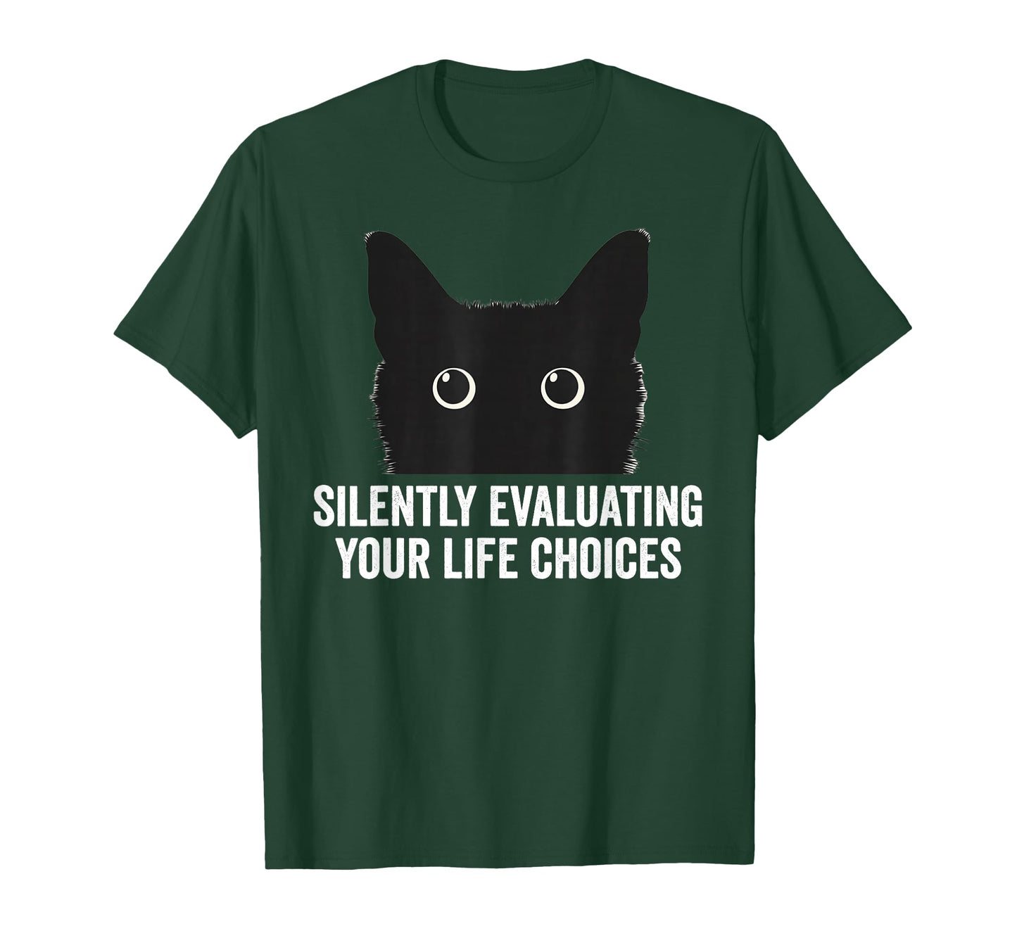 Silently Evaluating Your Choices Funny Black Cat T-Shirt